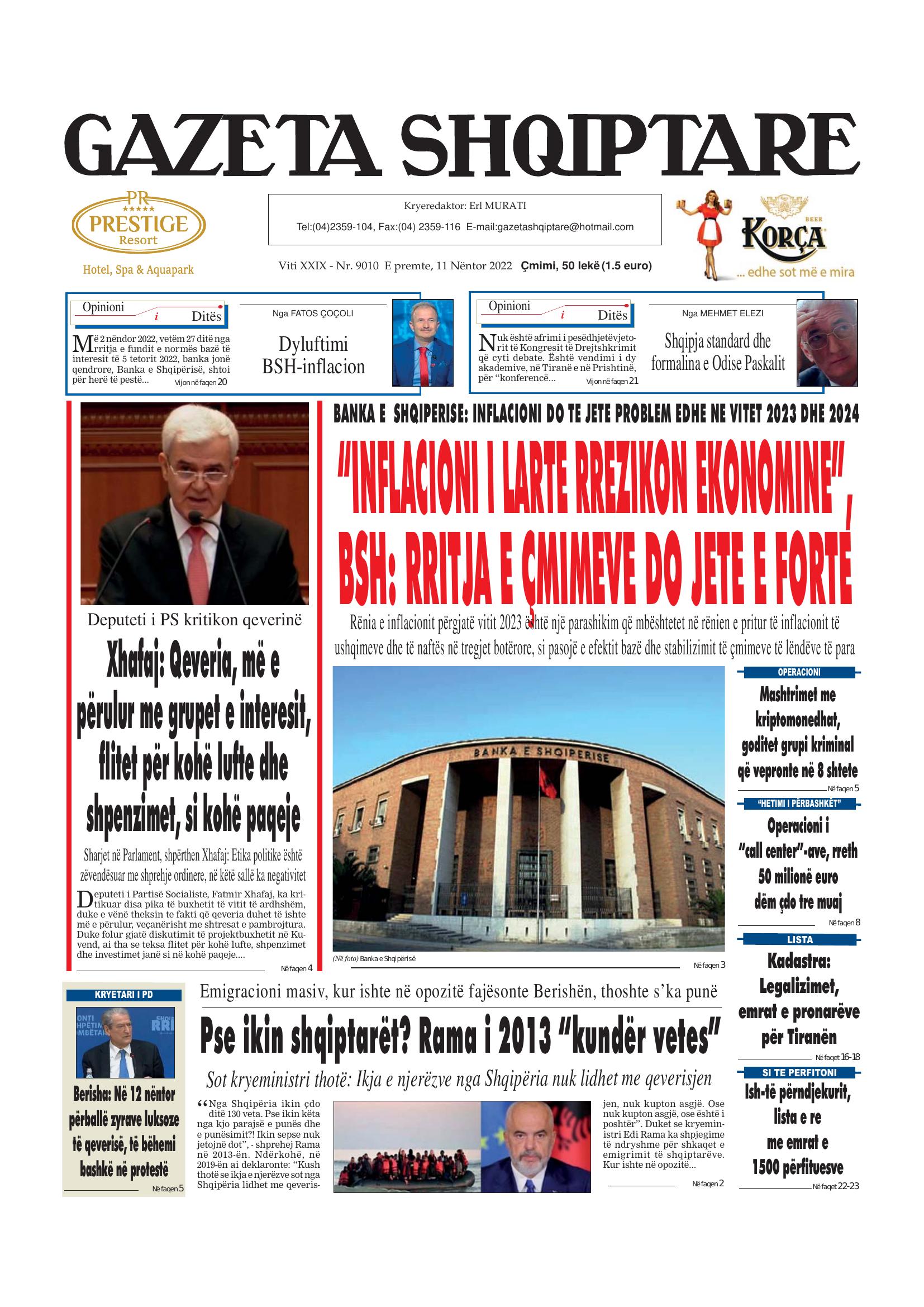 Gazeta Shqiptare 2022-11-11