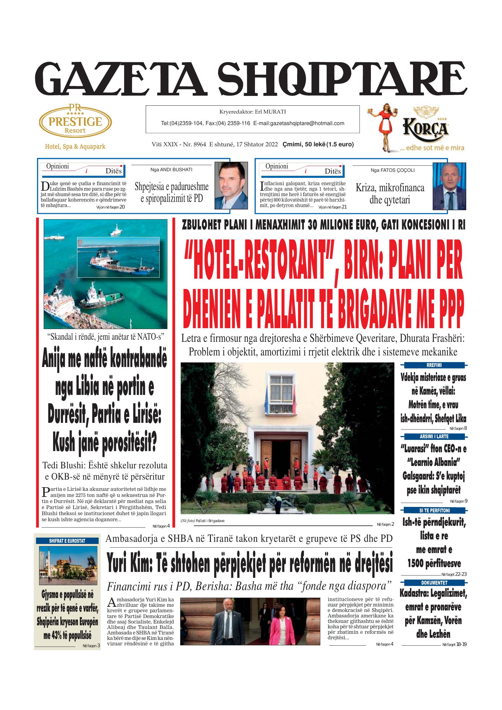 Gazeta Shqiptare 2022-09-17