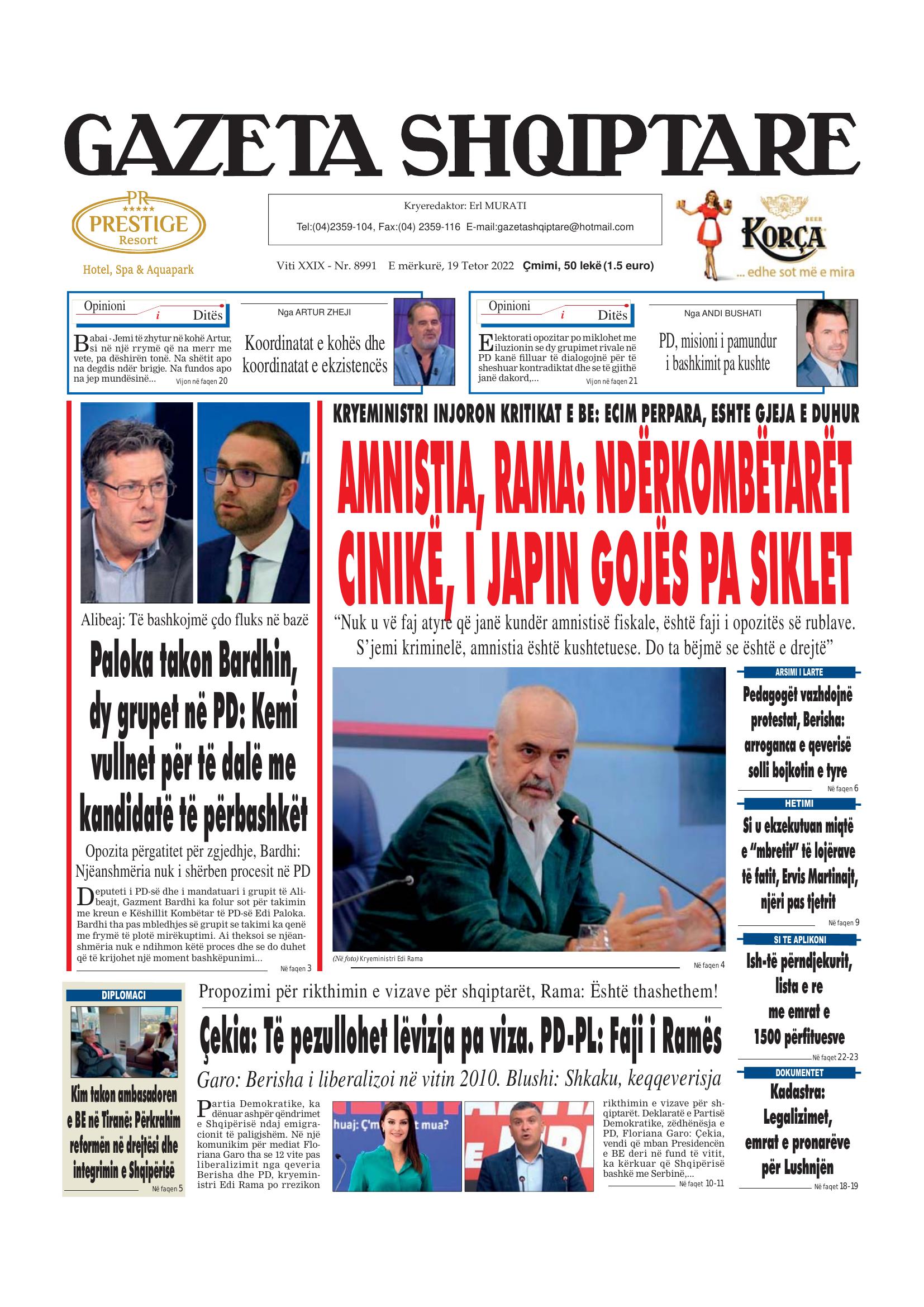 Gazeta Shqiptare 2022-10-19