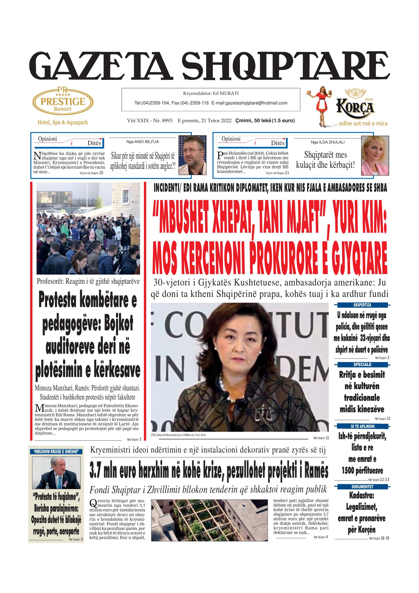 Gazeta Shqiptare 2022-10-21