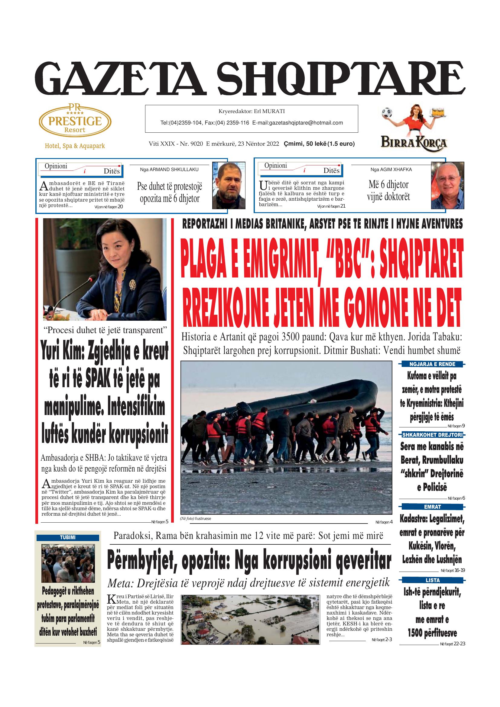 Gazeta Shqiptare 2022-11-23