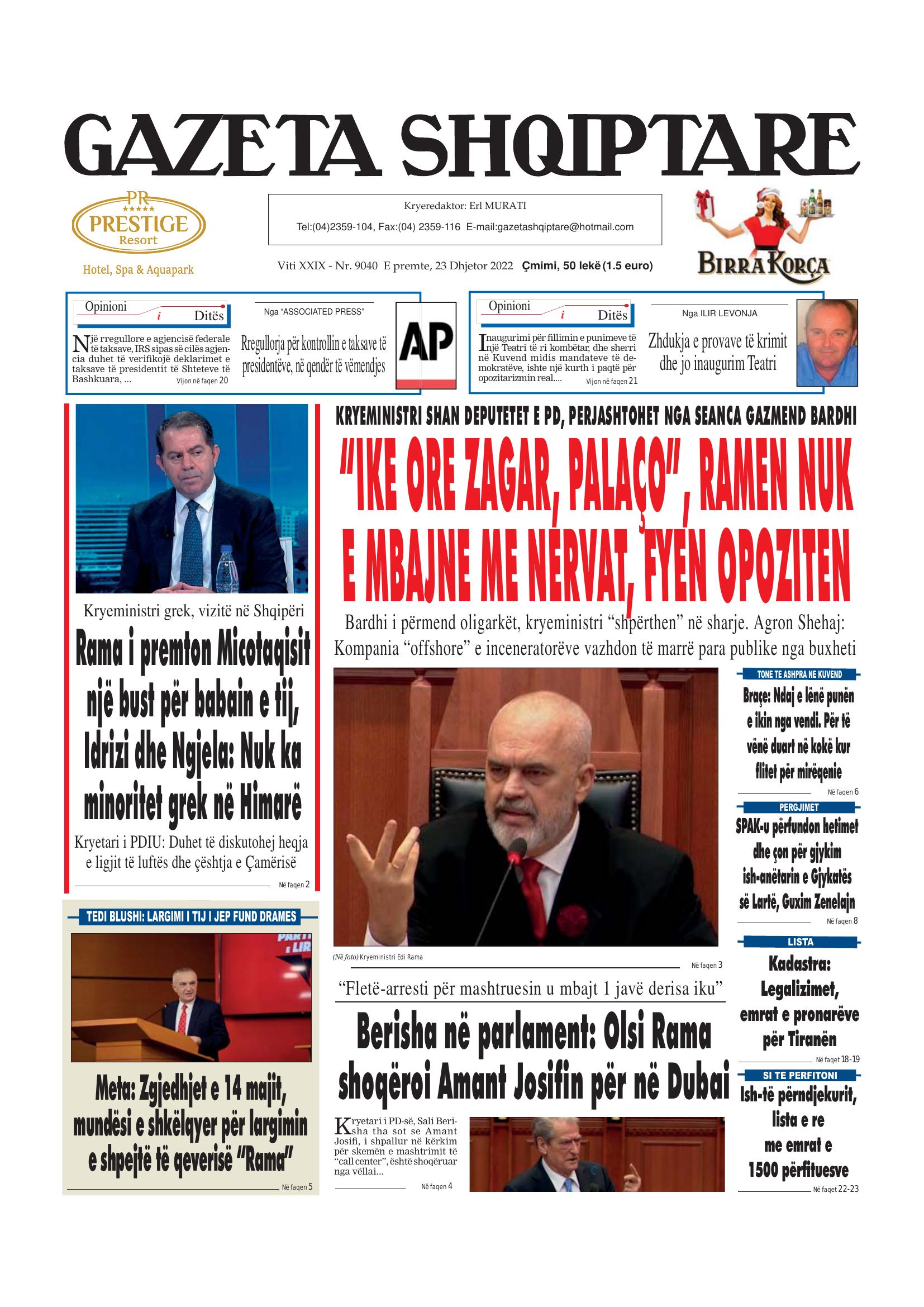 Gazeta Shqiptare 2022-12-23