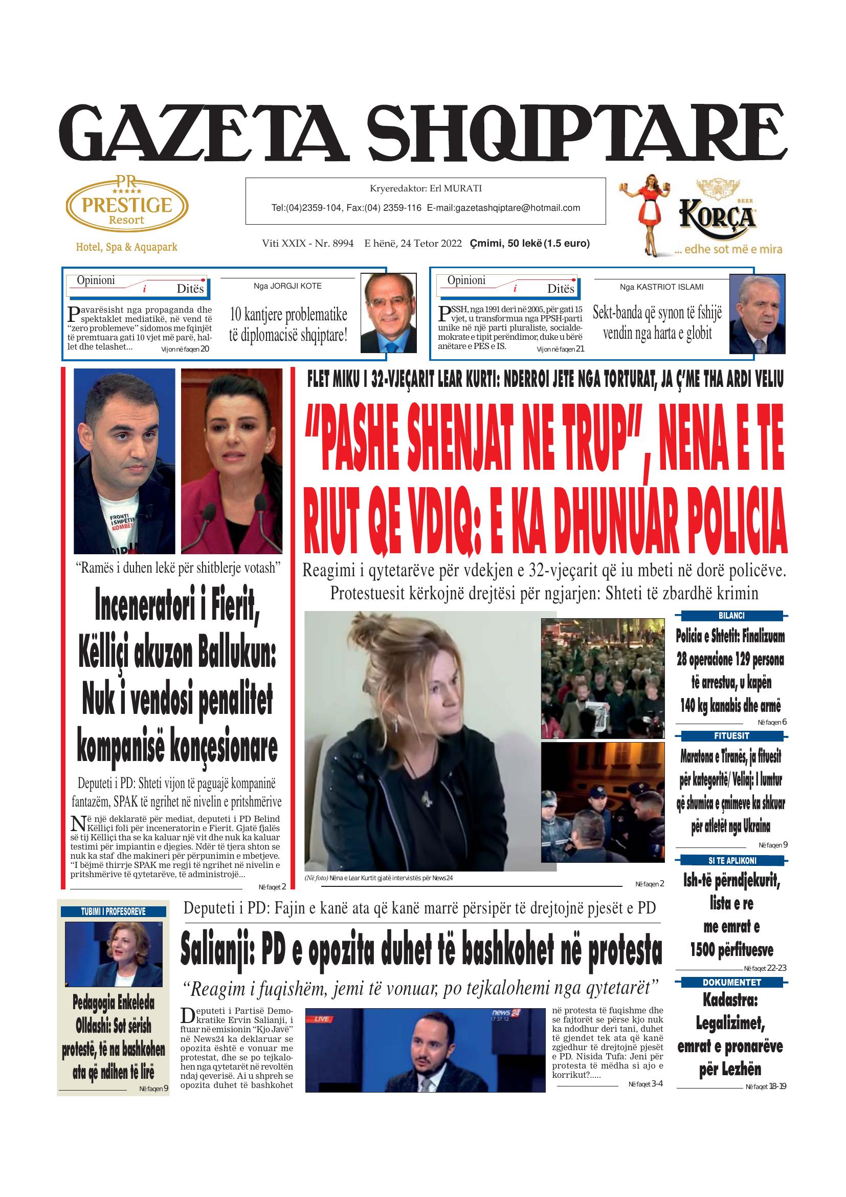 Gazeta Shqiptare 2022-10-24