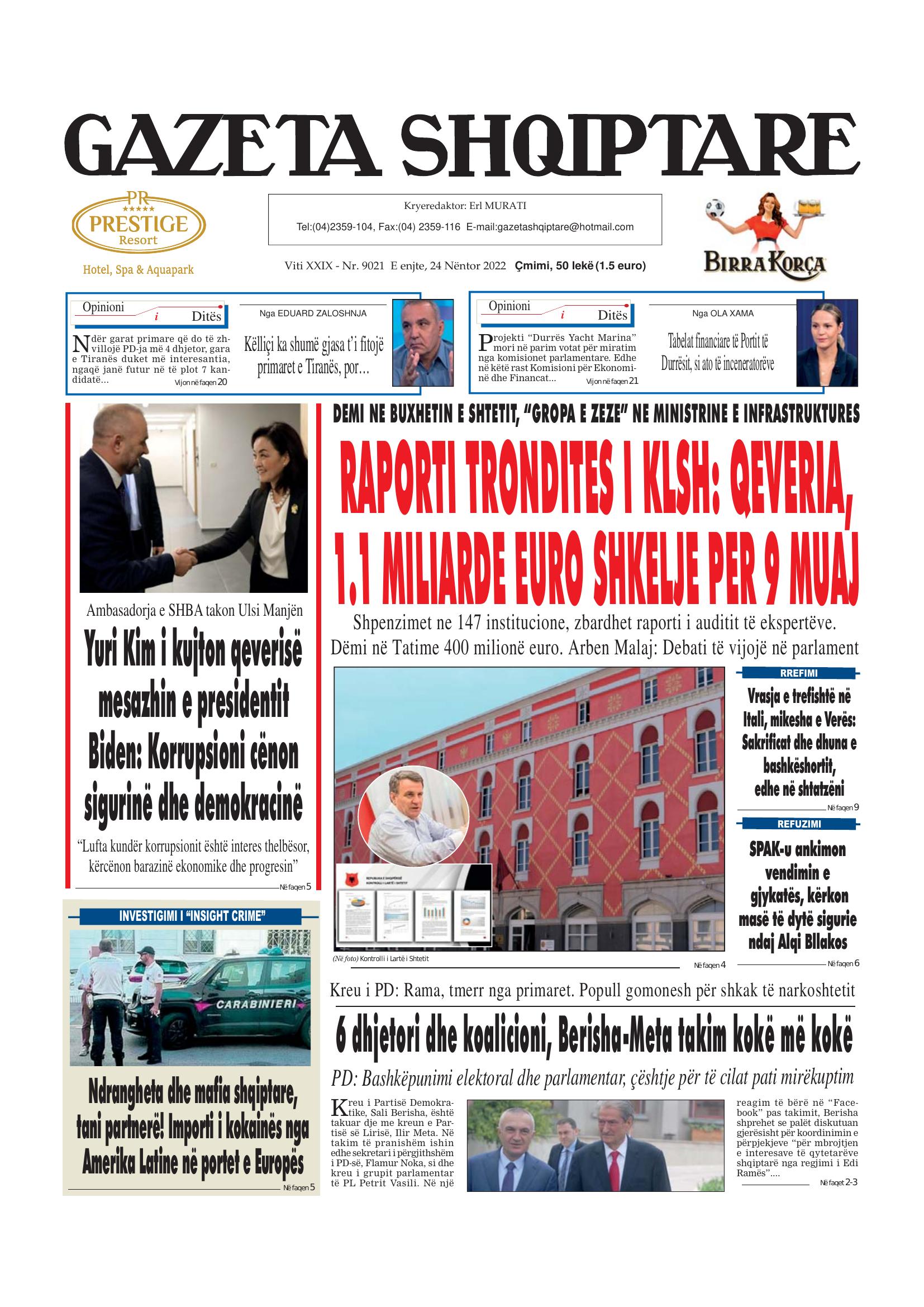 Gazeta Shqiptare 2022-11-24