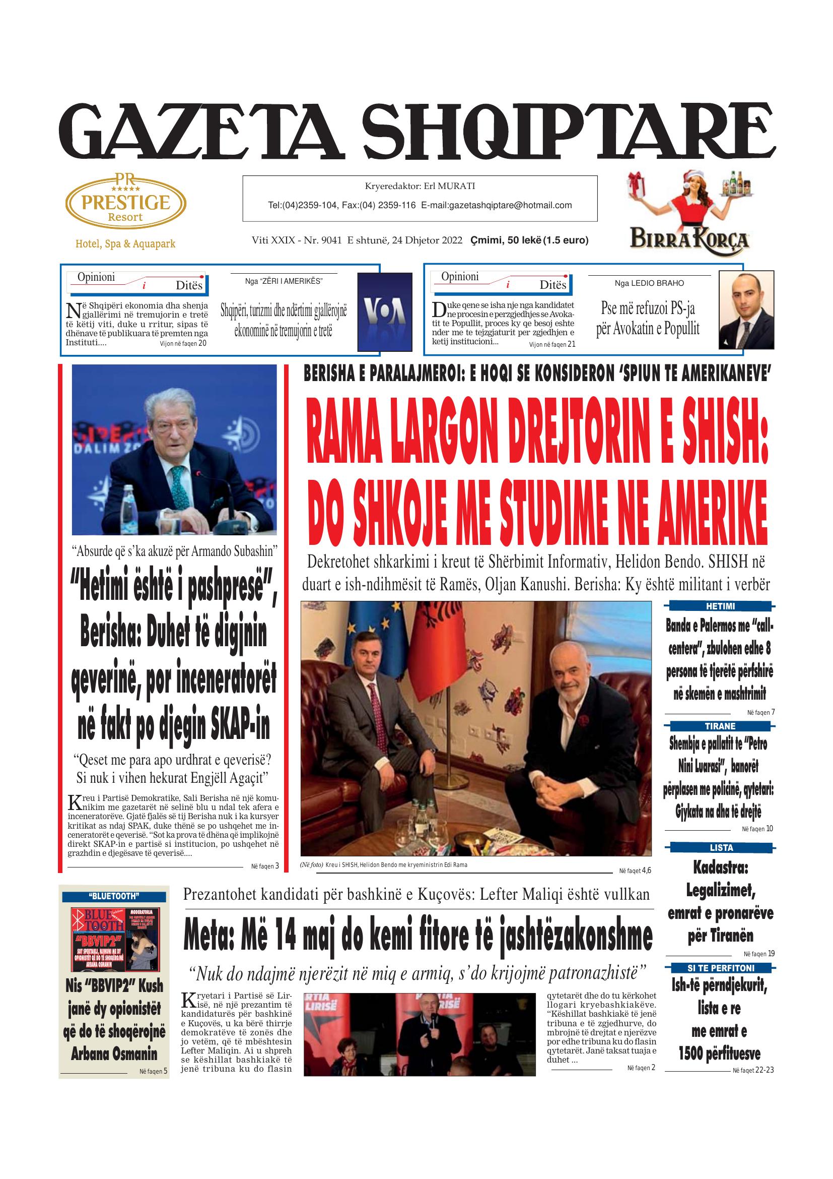 Gazeta Shqiptare 2022-12-24