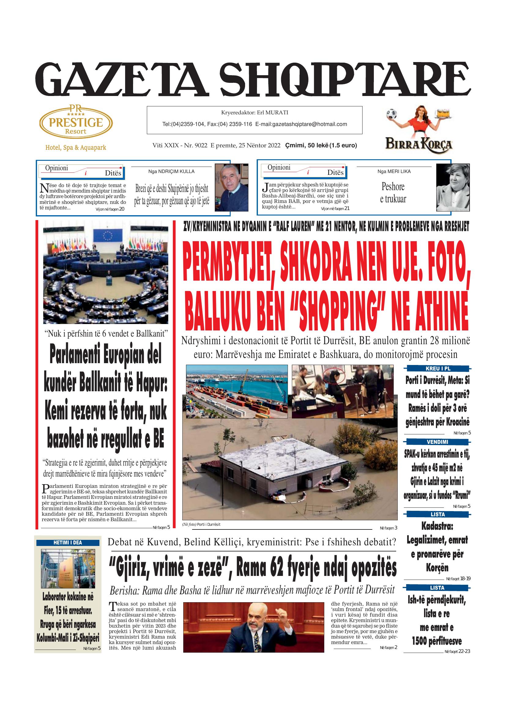 Gazeta Shqiptare 2022-11-25