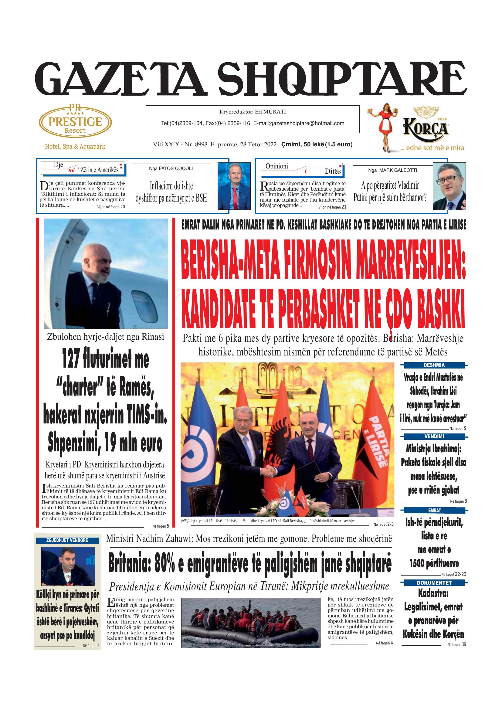 Gazeta Shqiptare 2022-10-28