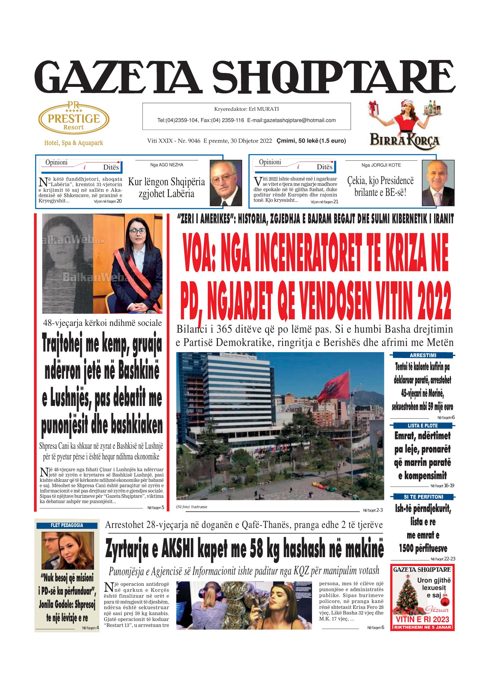 Gazeta Shqiptare 2022-12-30