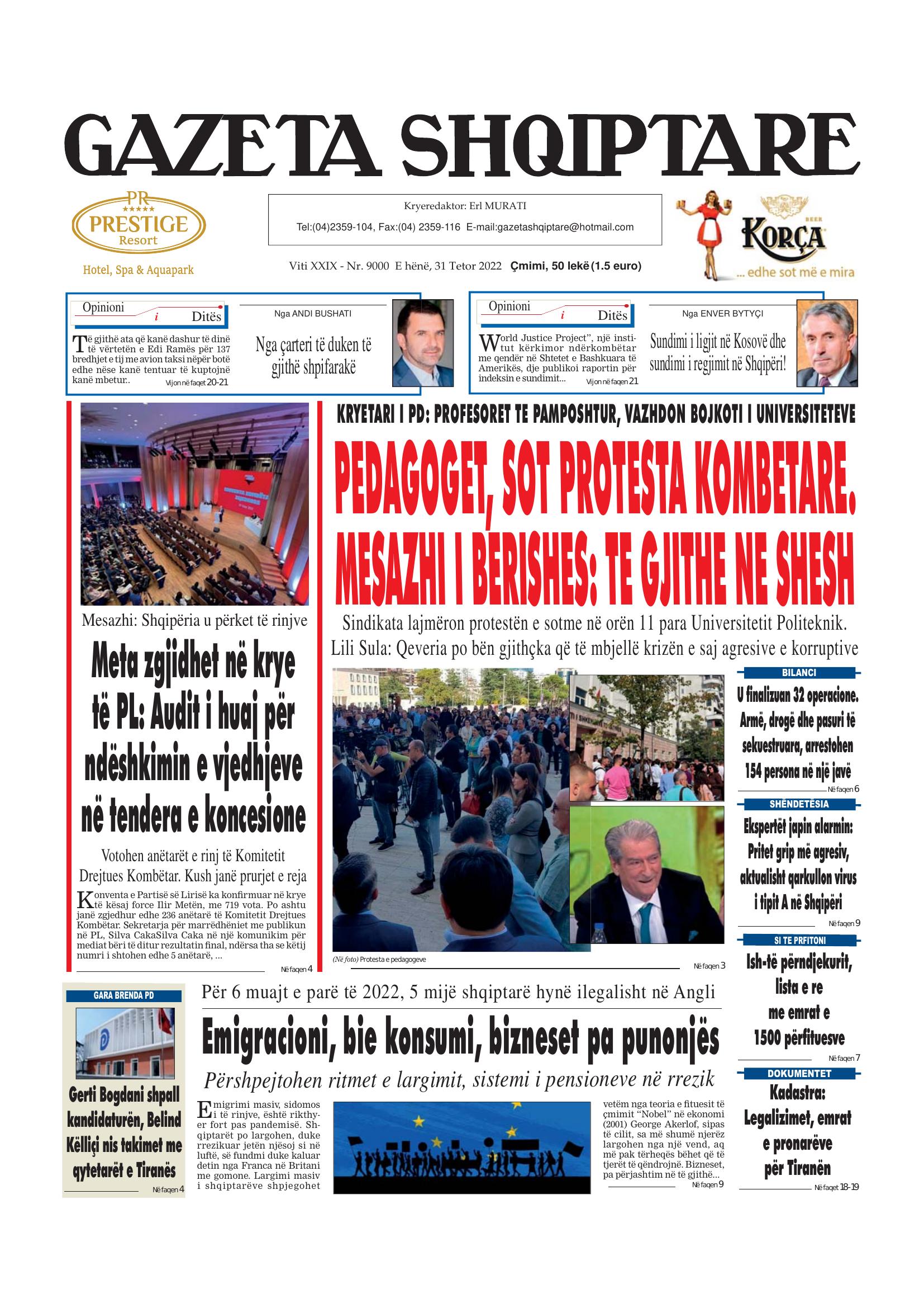 Gazeta Shqiptare 2022-10-31