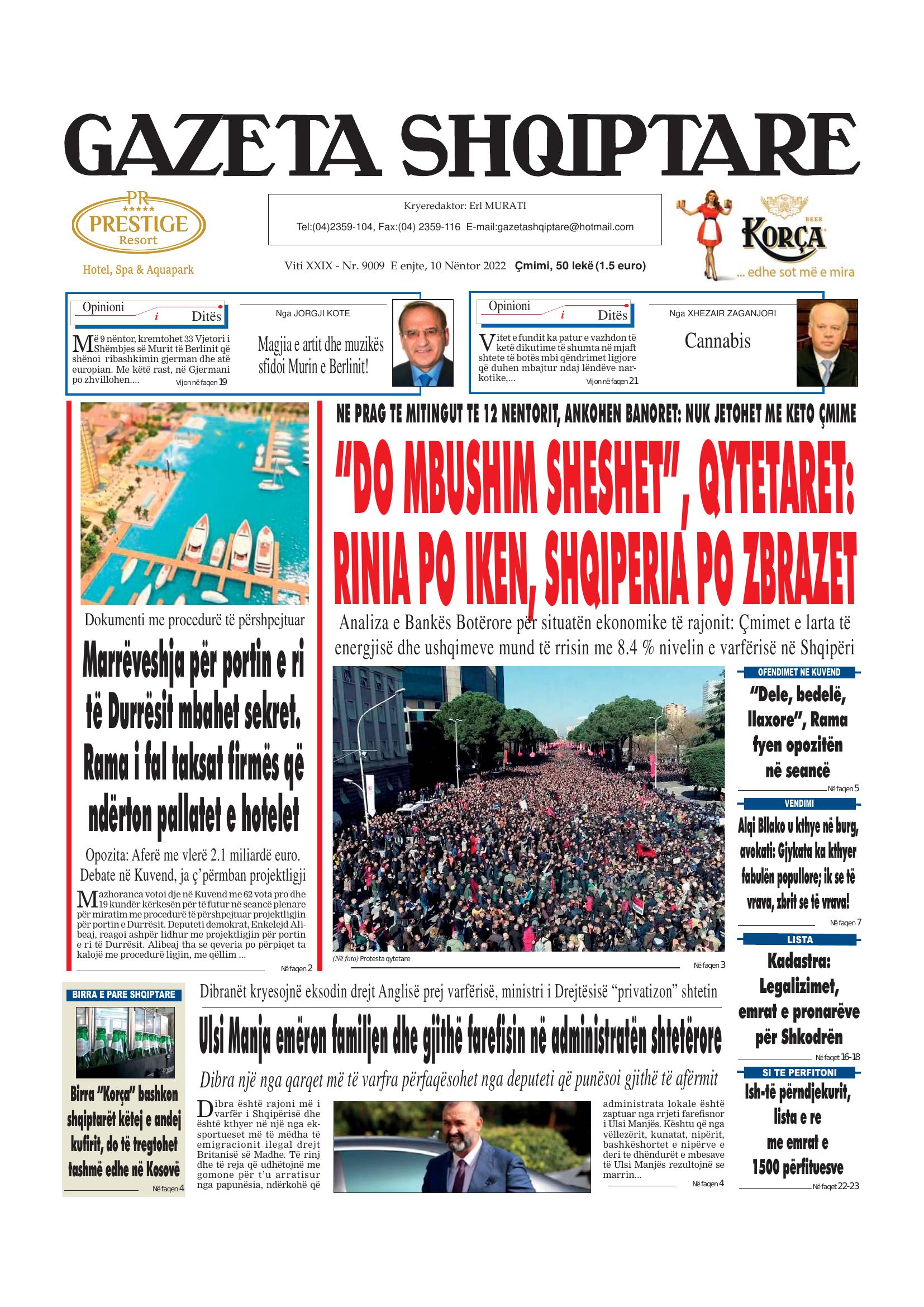 Gazeta Shqiptare 2022-11-10