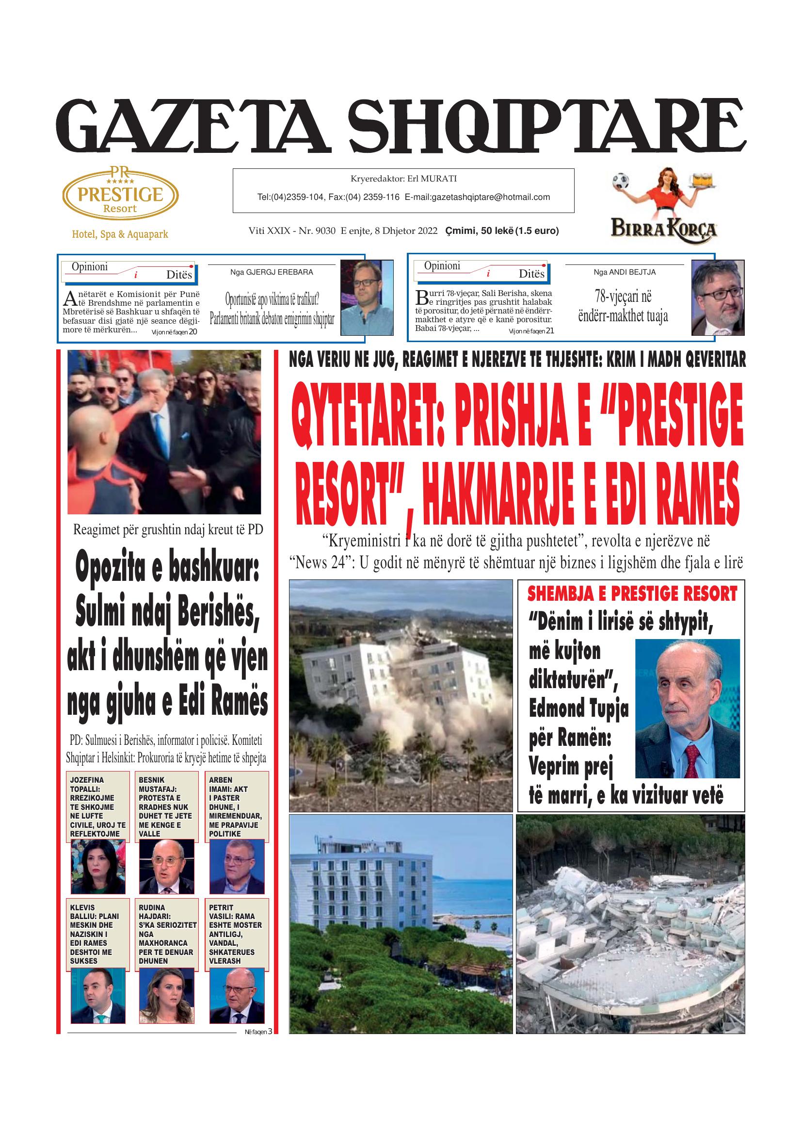 Gazeta Shqiptare 2022-12-08