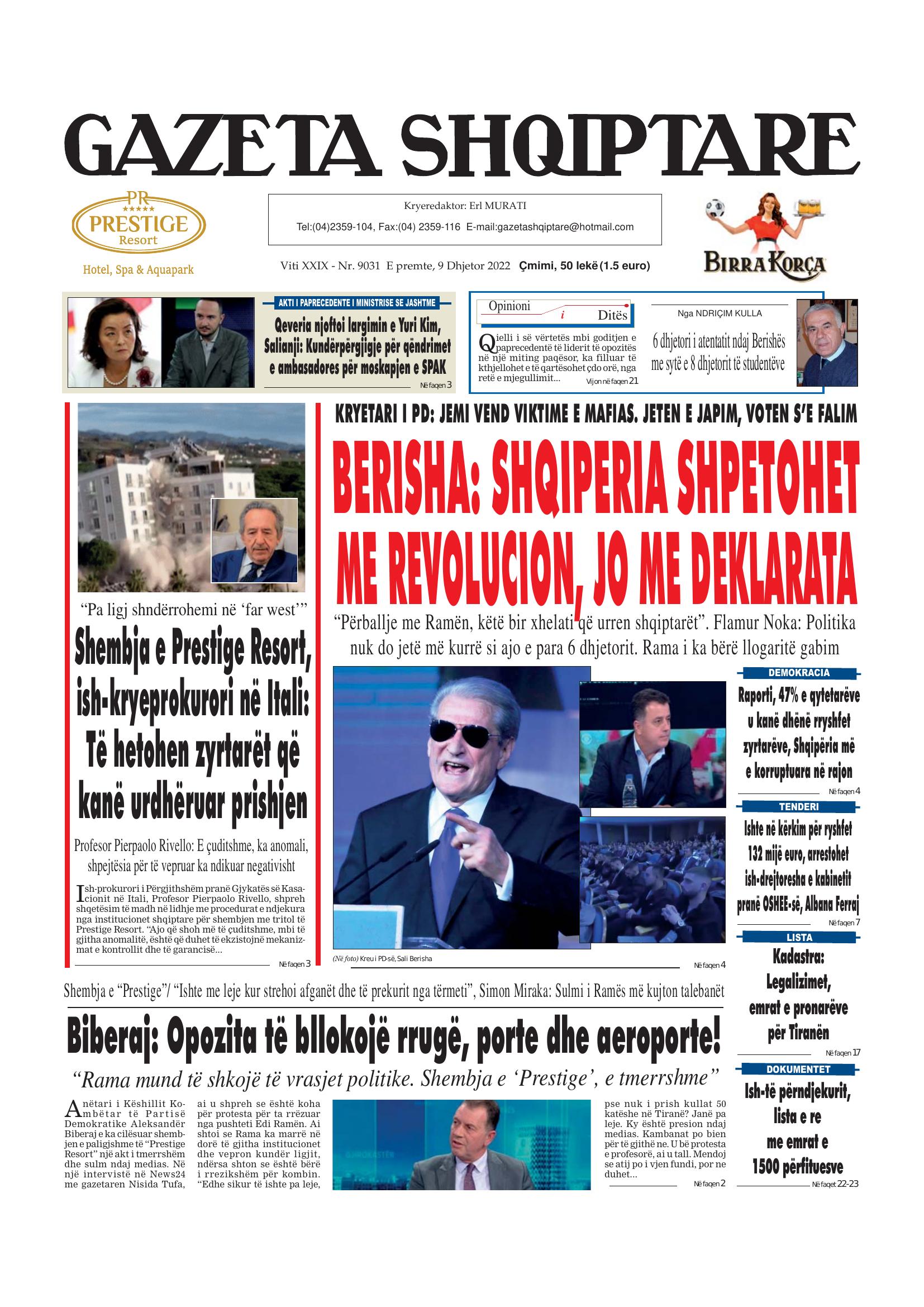 Gazeta Shqiptare 2022-12-09