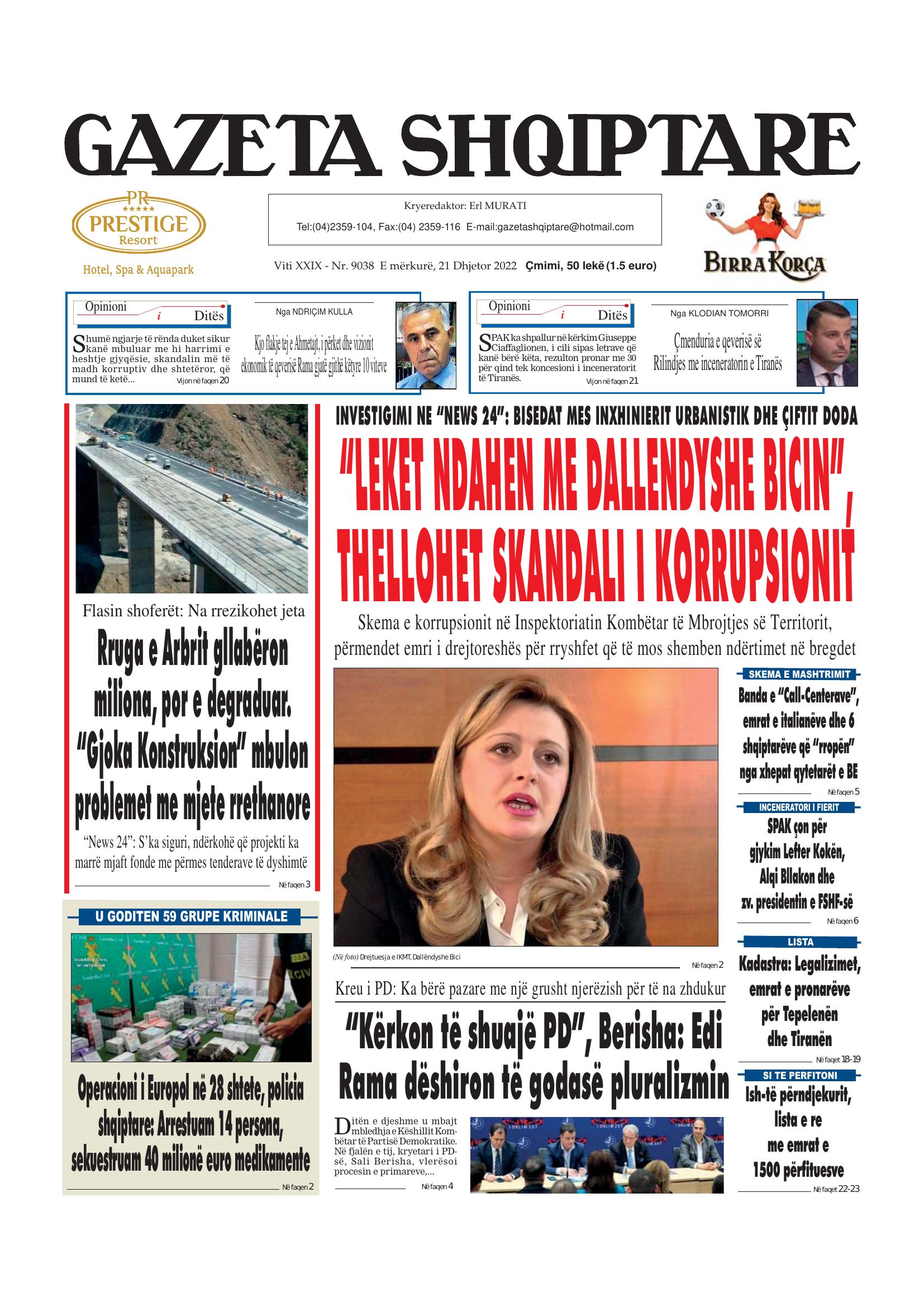 Gazeta Shqiptare 2022-12-21
