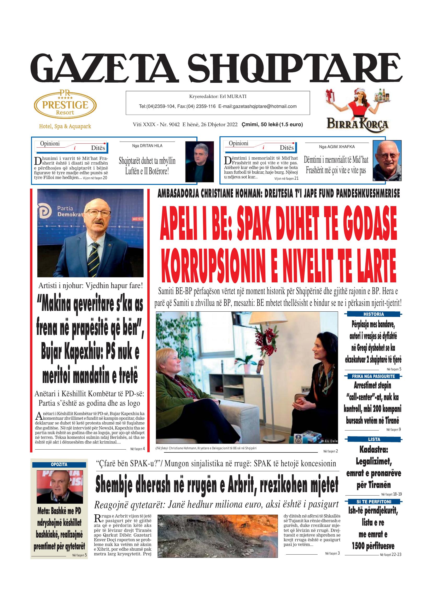 Gazeta Shqiptare 2022-12-26