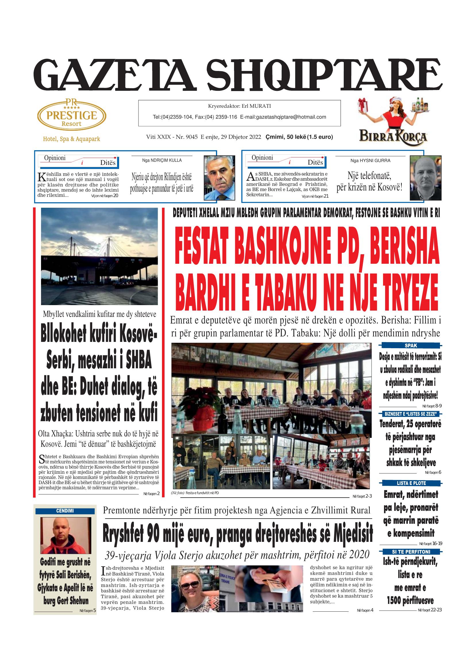 Gazeta Shqiptare 2022-12-29