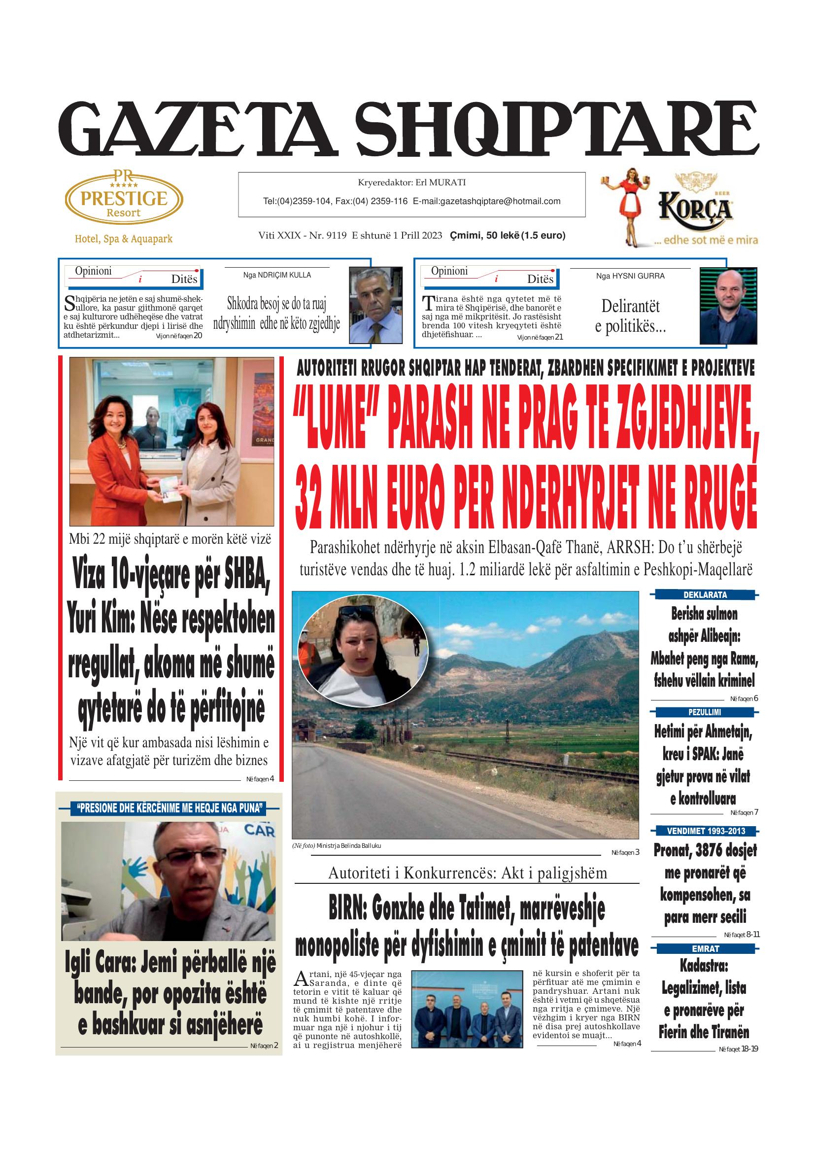 Gazeta Shqiptare 2023-04-01