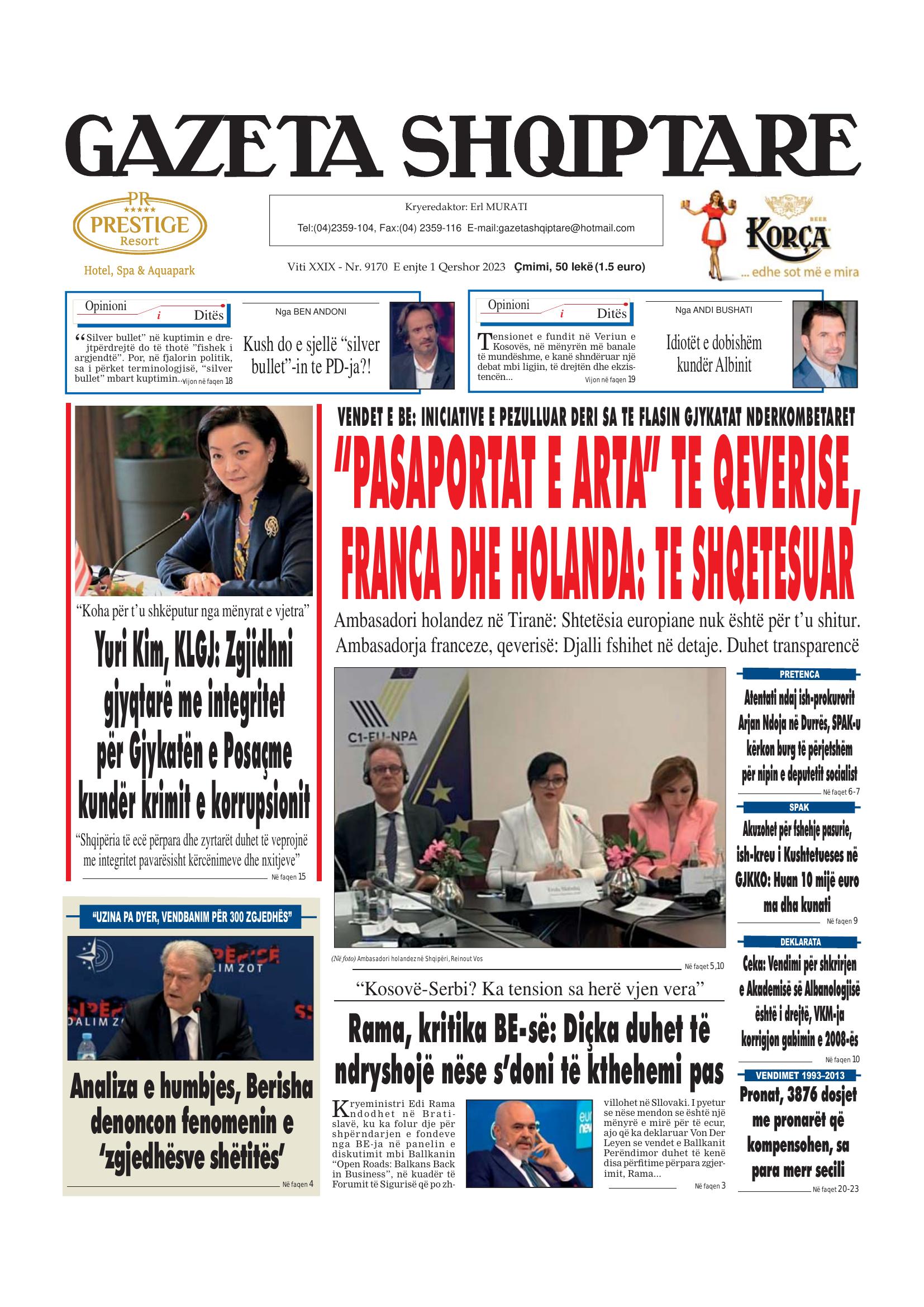 Gazeta Shqiptare 2023-06-01