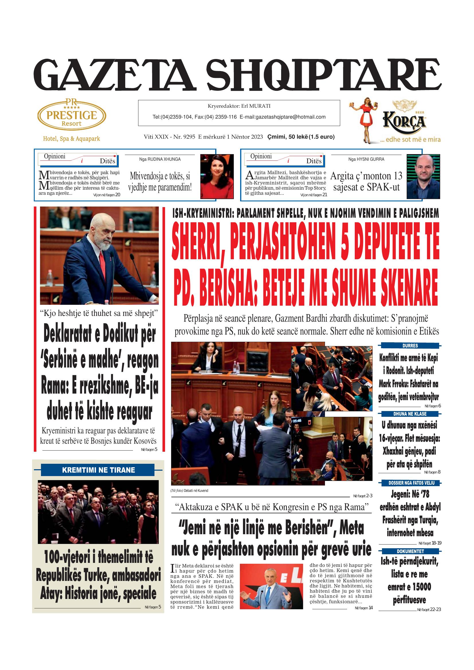 Gazeta Shqiptare 2023-11-01