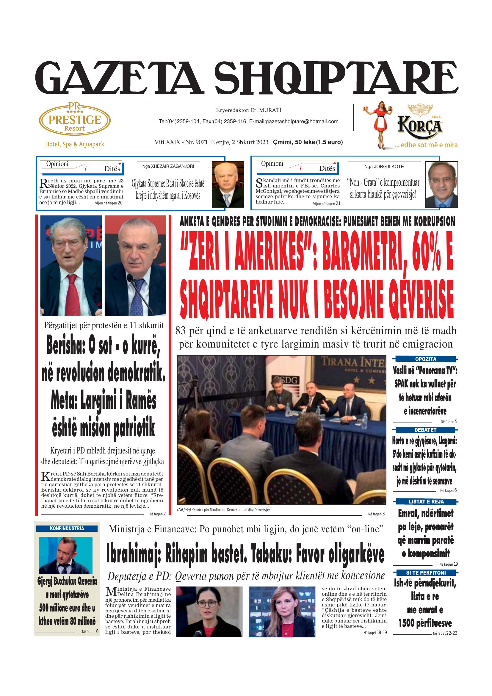 Gazeta Shqiptare 2023-02-02