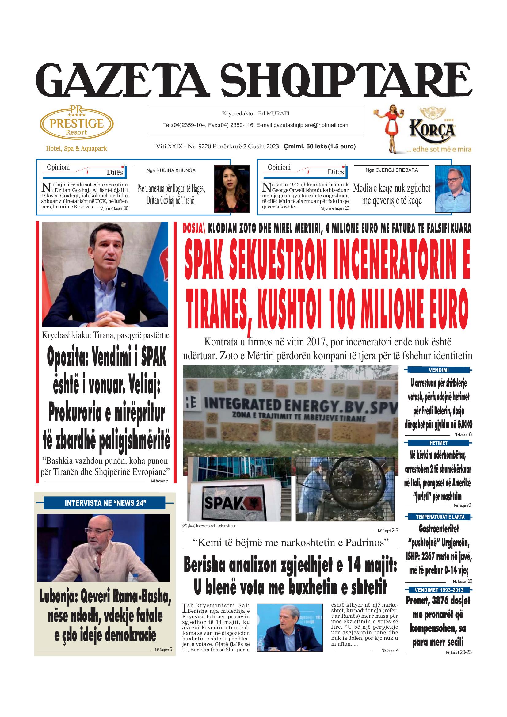 Gazeta Shqiptare 2023-08-02