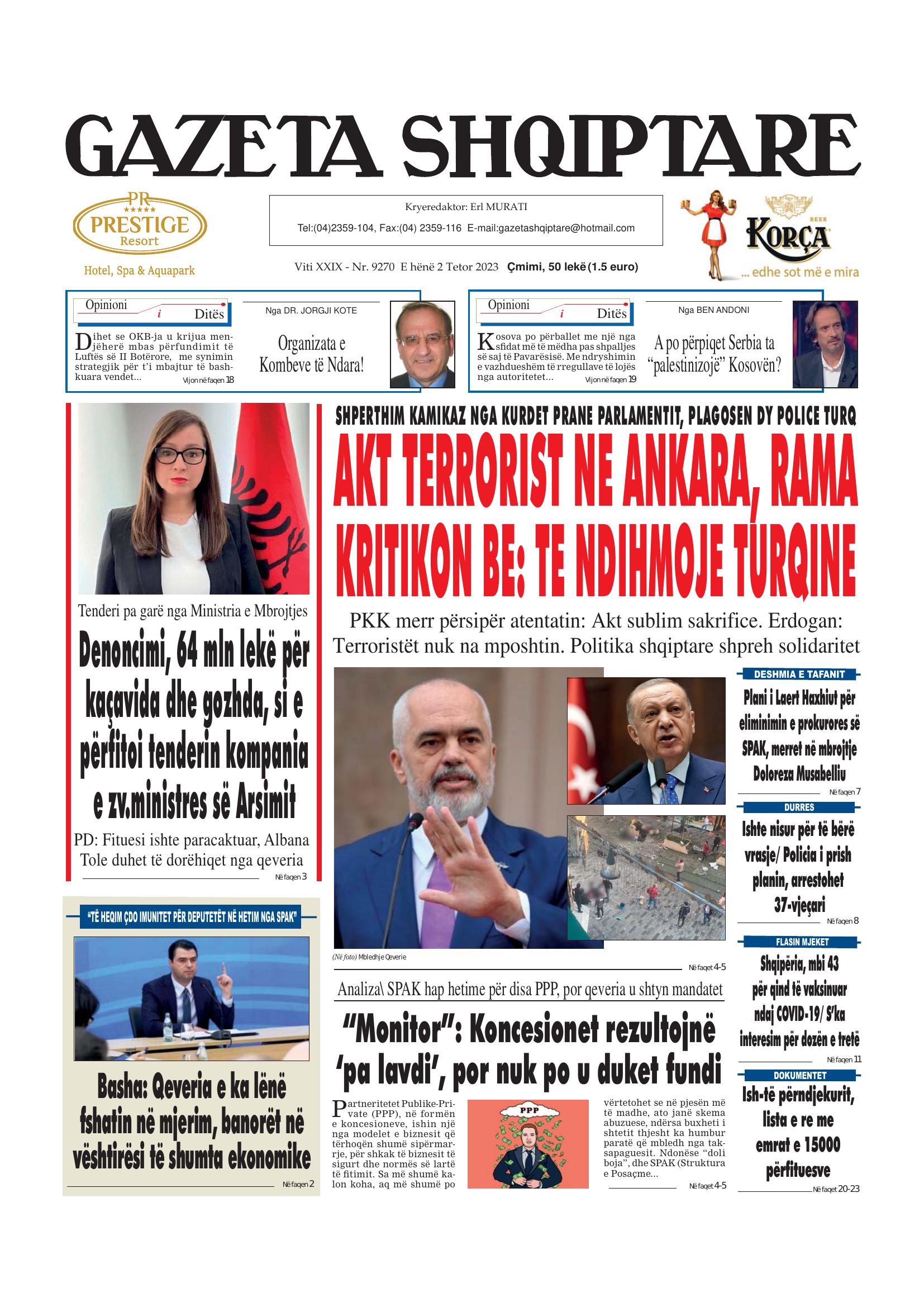 Gazeta Shqiptare 2023-10-02