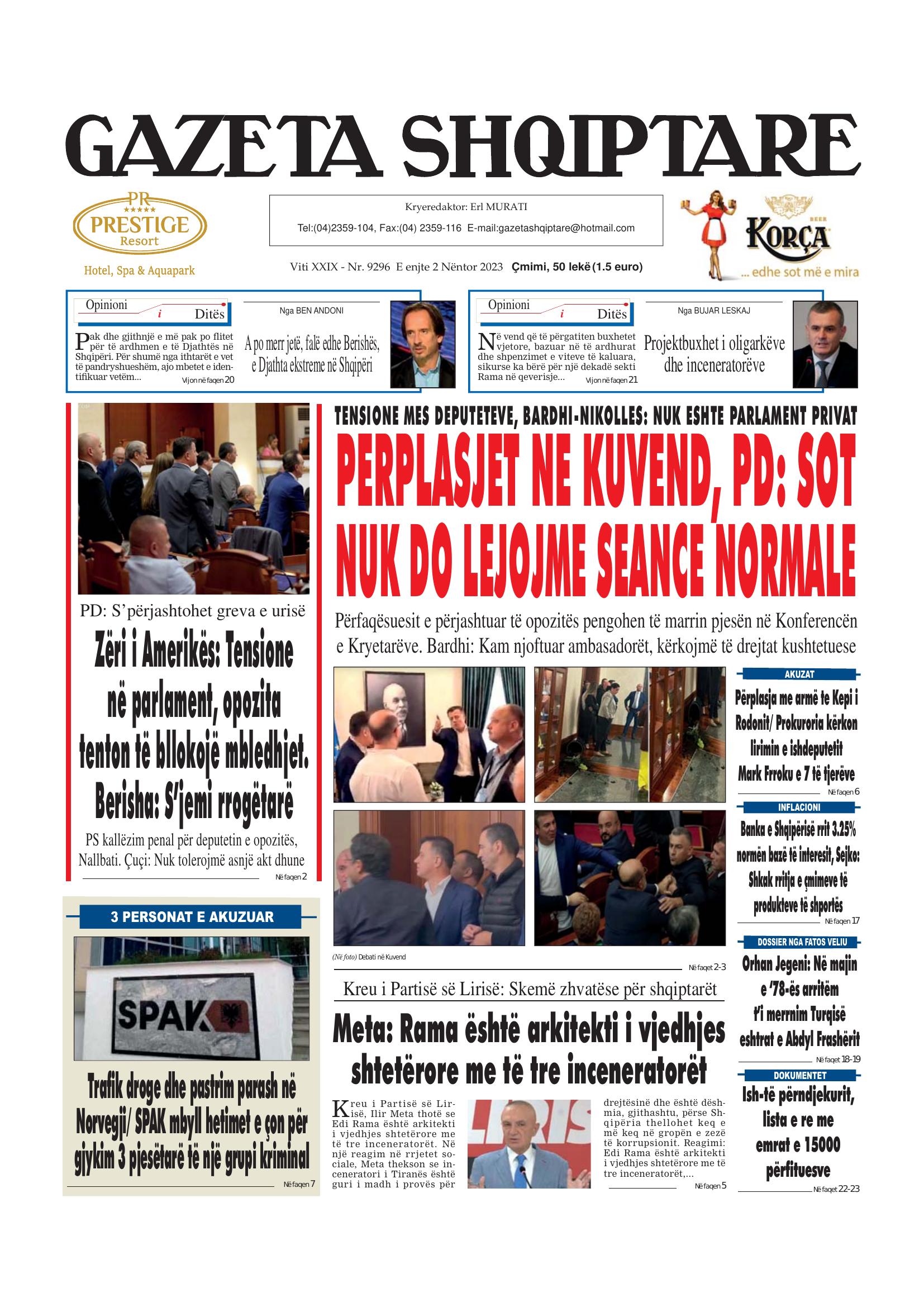 Gazeta Shqiptare 2023-11-02