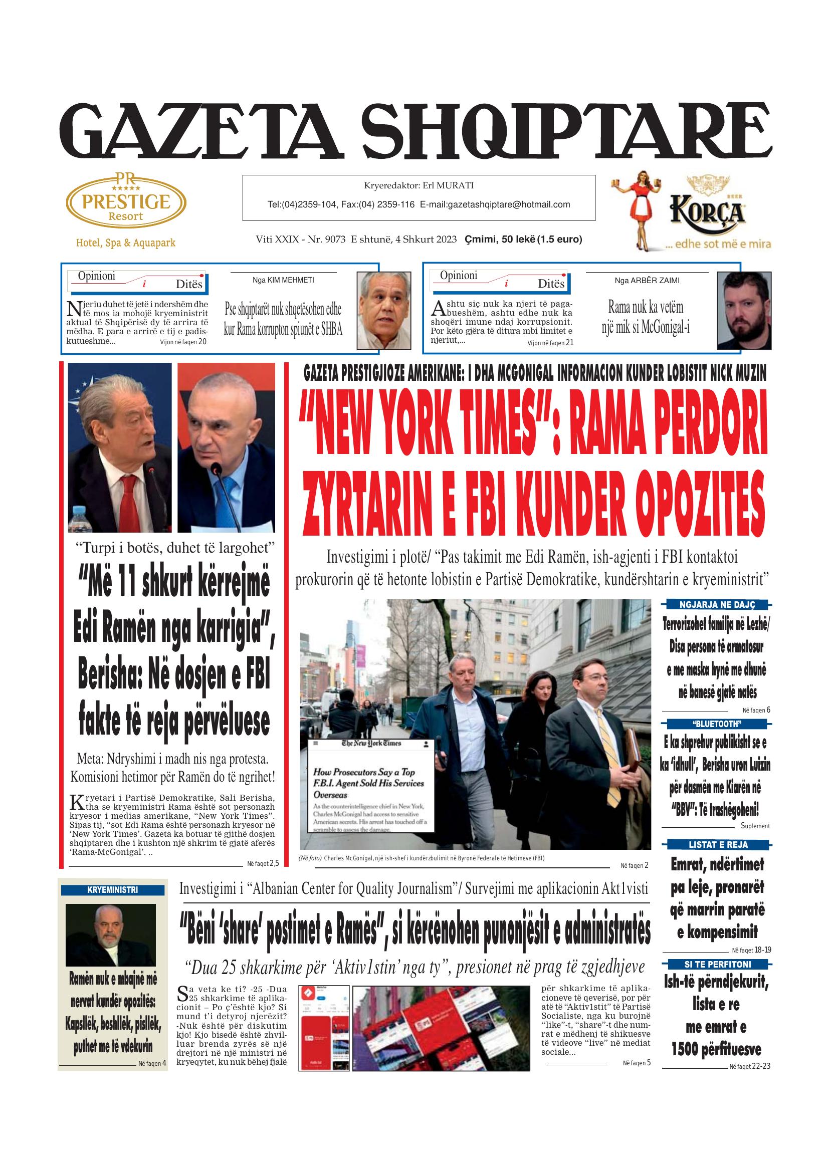 Gazeta Shqiptare 2023-02-04