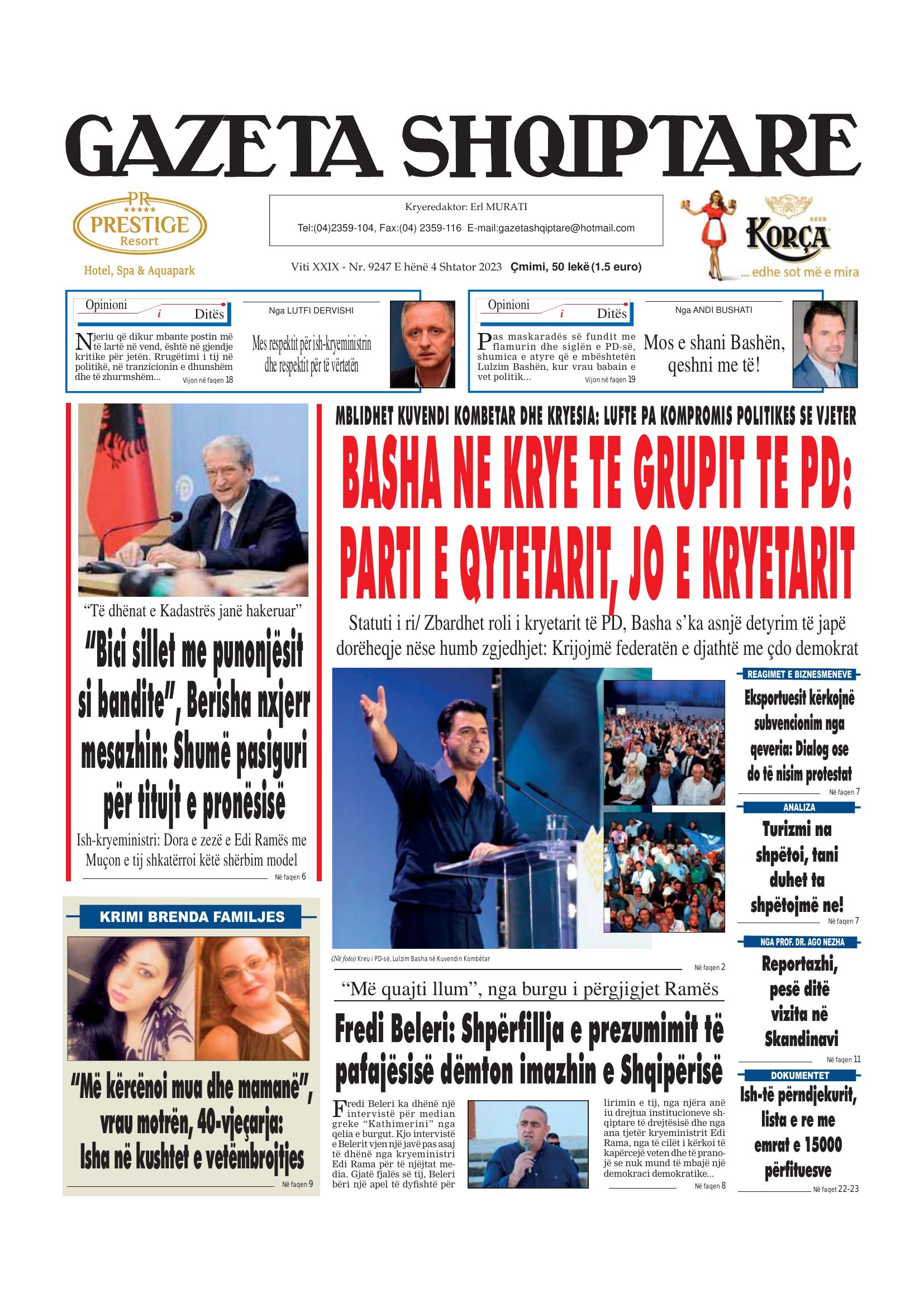 Gazeta Shqiptare 2023-09-04