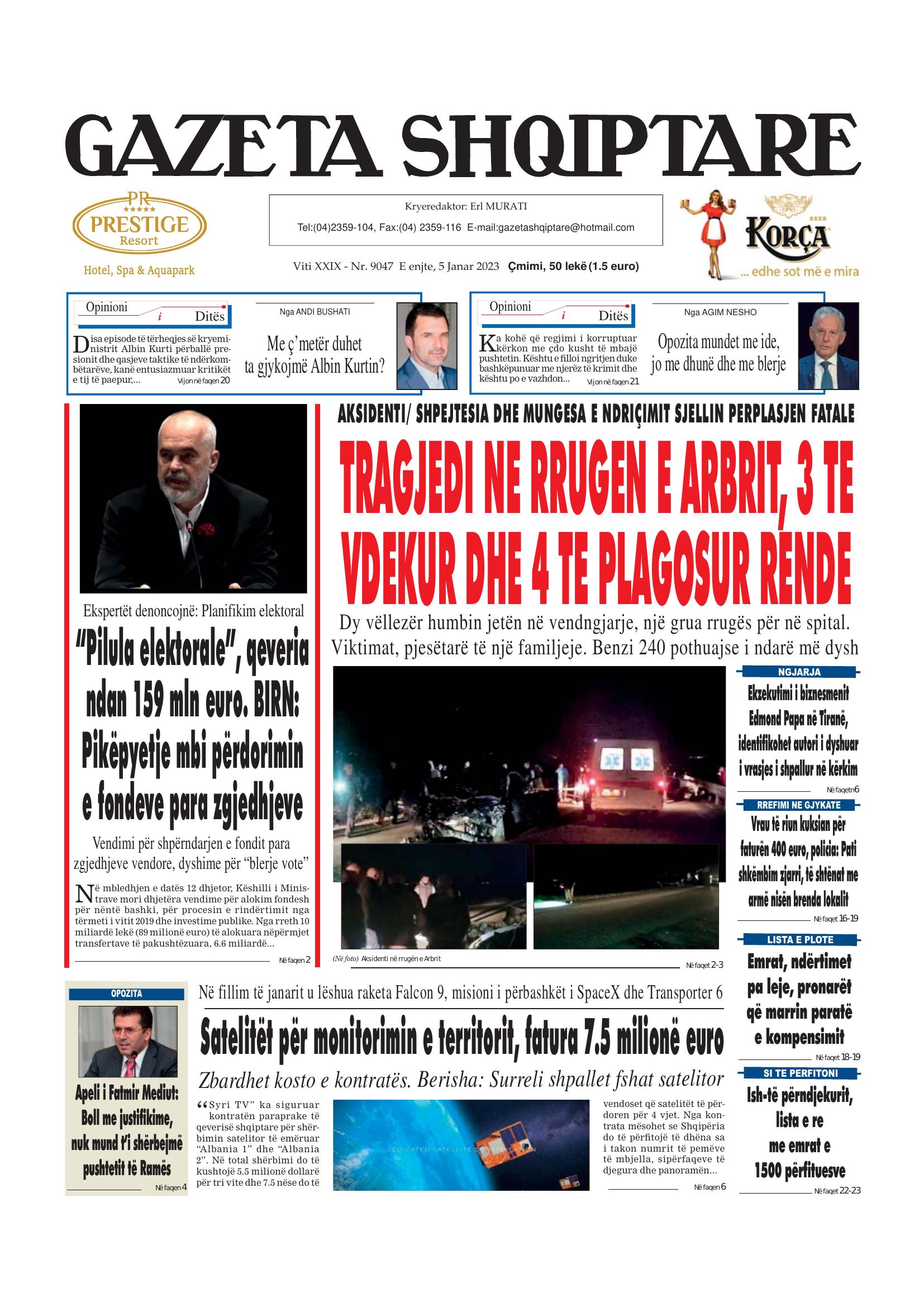 Gazeta Shqiptare 2023-01-05