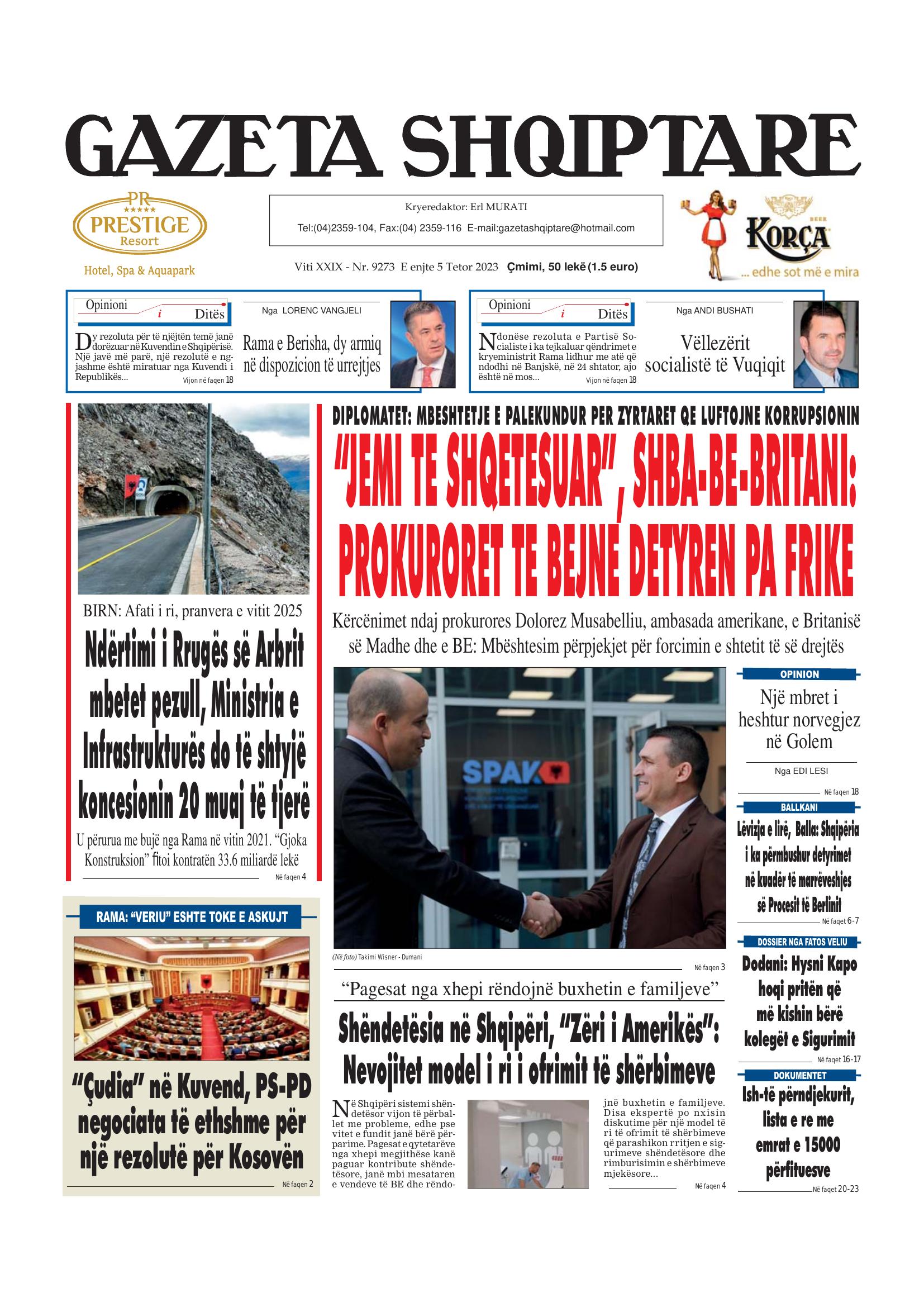 Gazeta Shqiptare 2023-10-05
