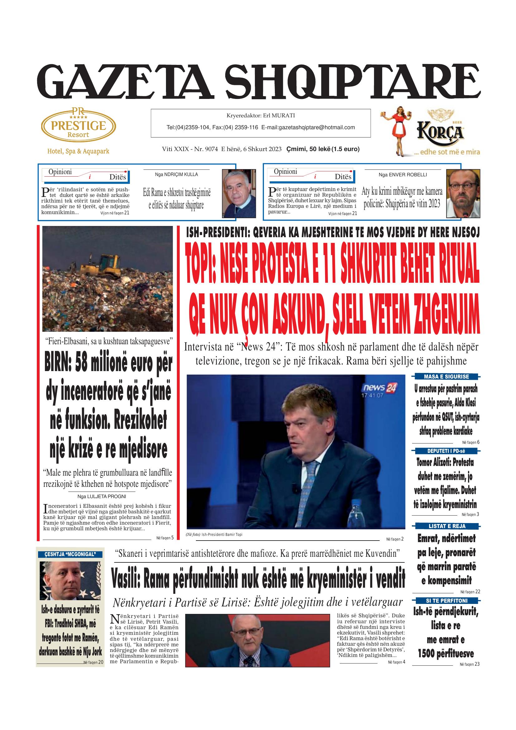Gazeta Shqiptare 2023-02-06