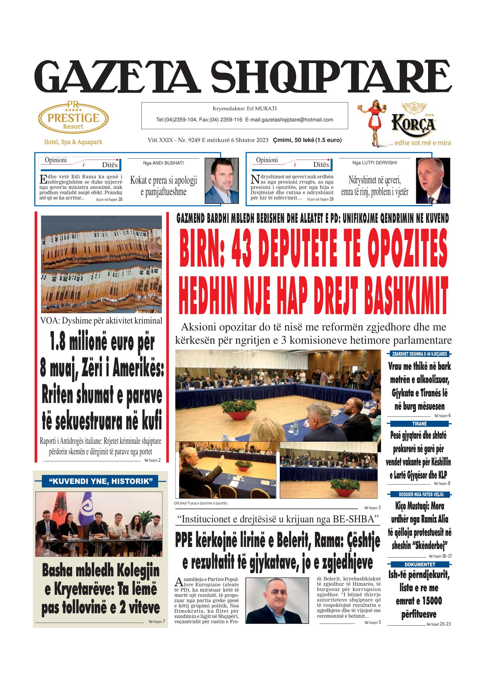 Gazeta Shqiptare 2023-09-06
