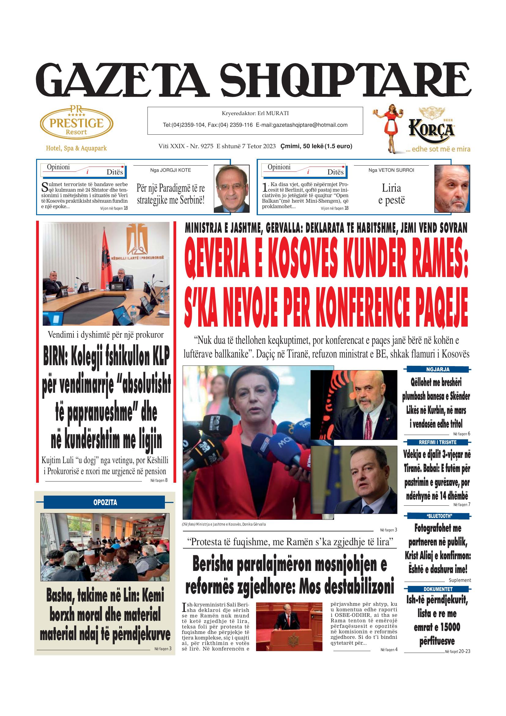 Gazeta Shqiptare 2023-10-07