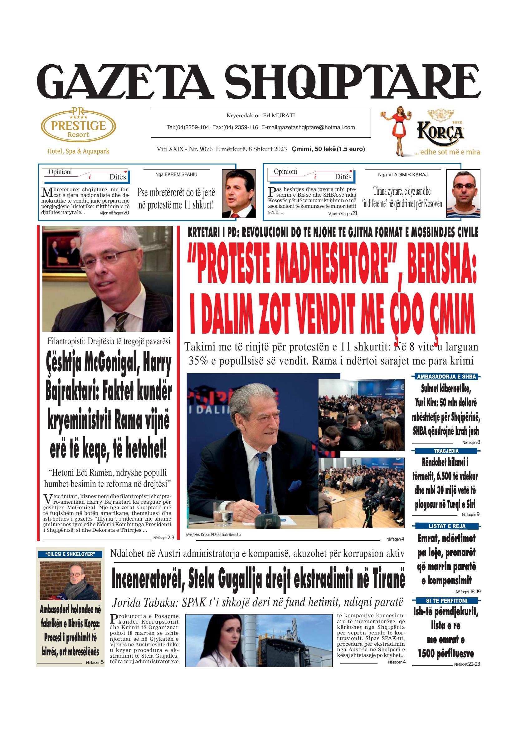Gazeta Shqiptare 2023-02-08