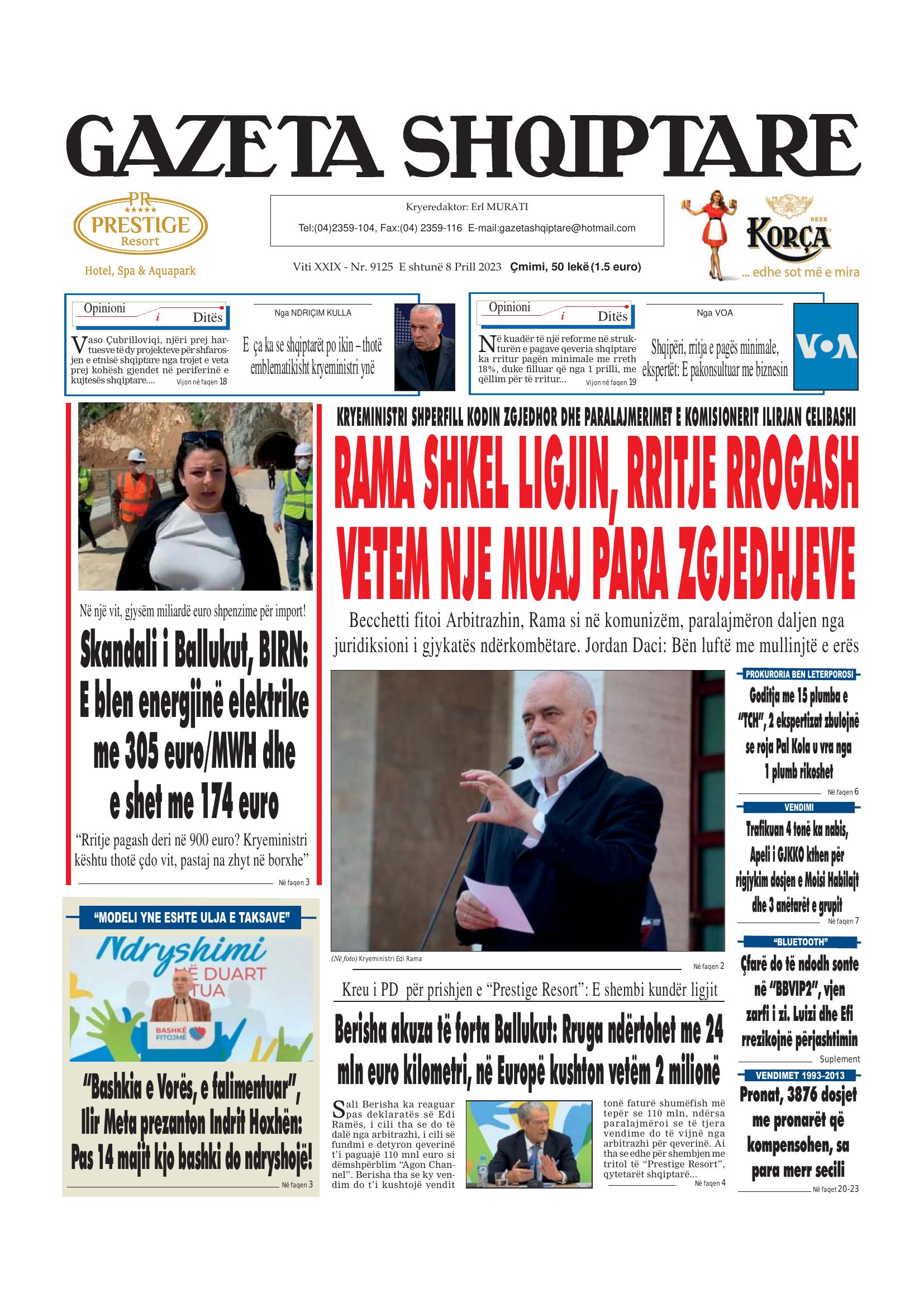 Gazeta Shqiptare 2023-04-08