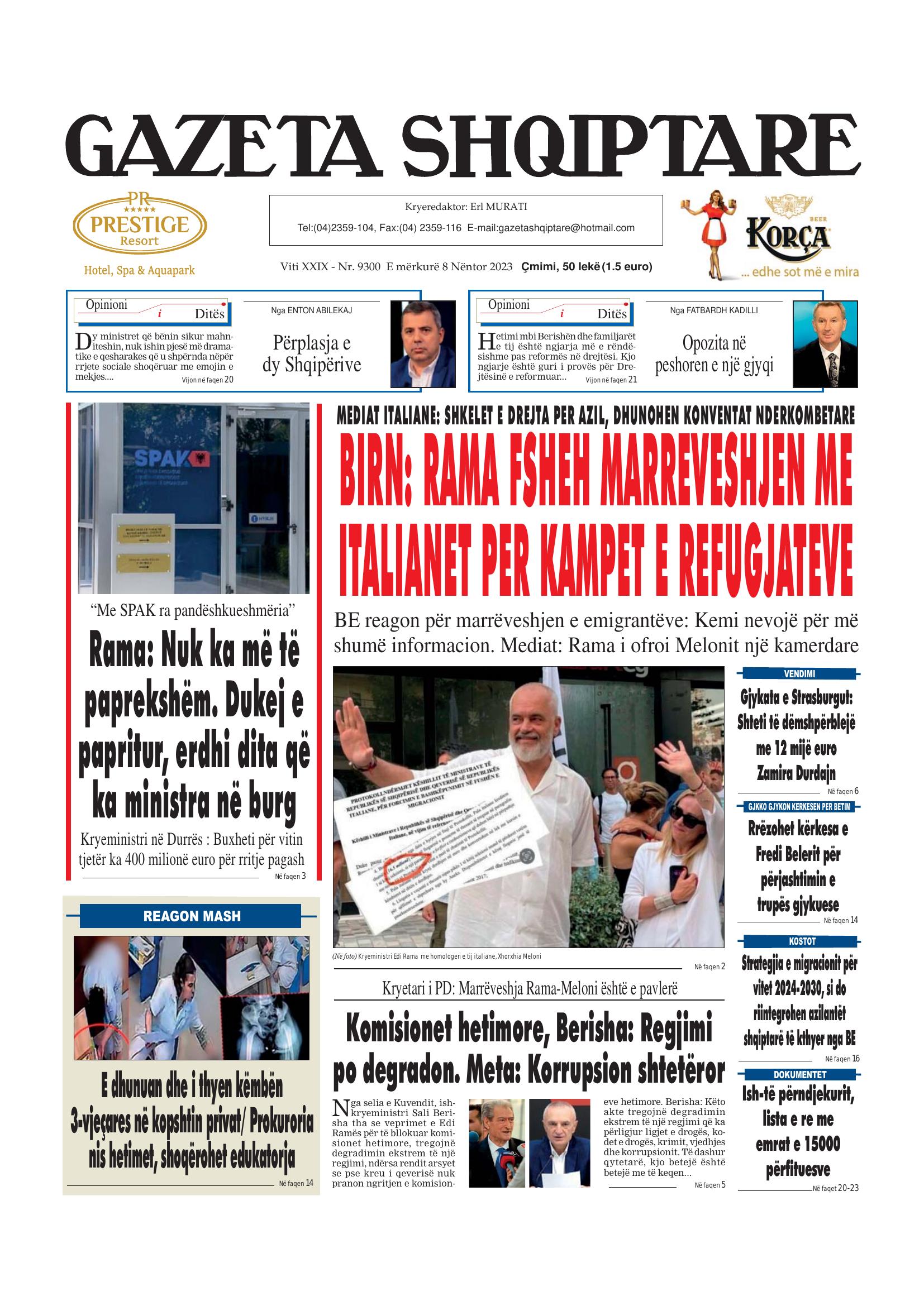 Gazeta Shqiptare 2023-11-08