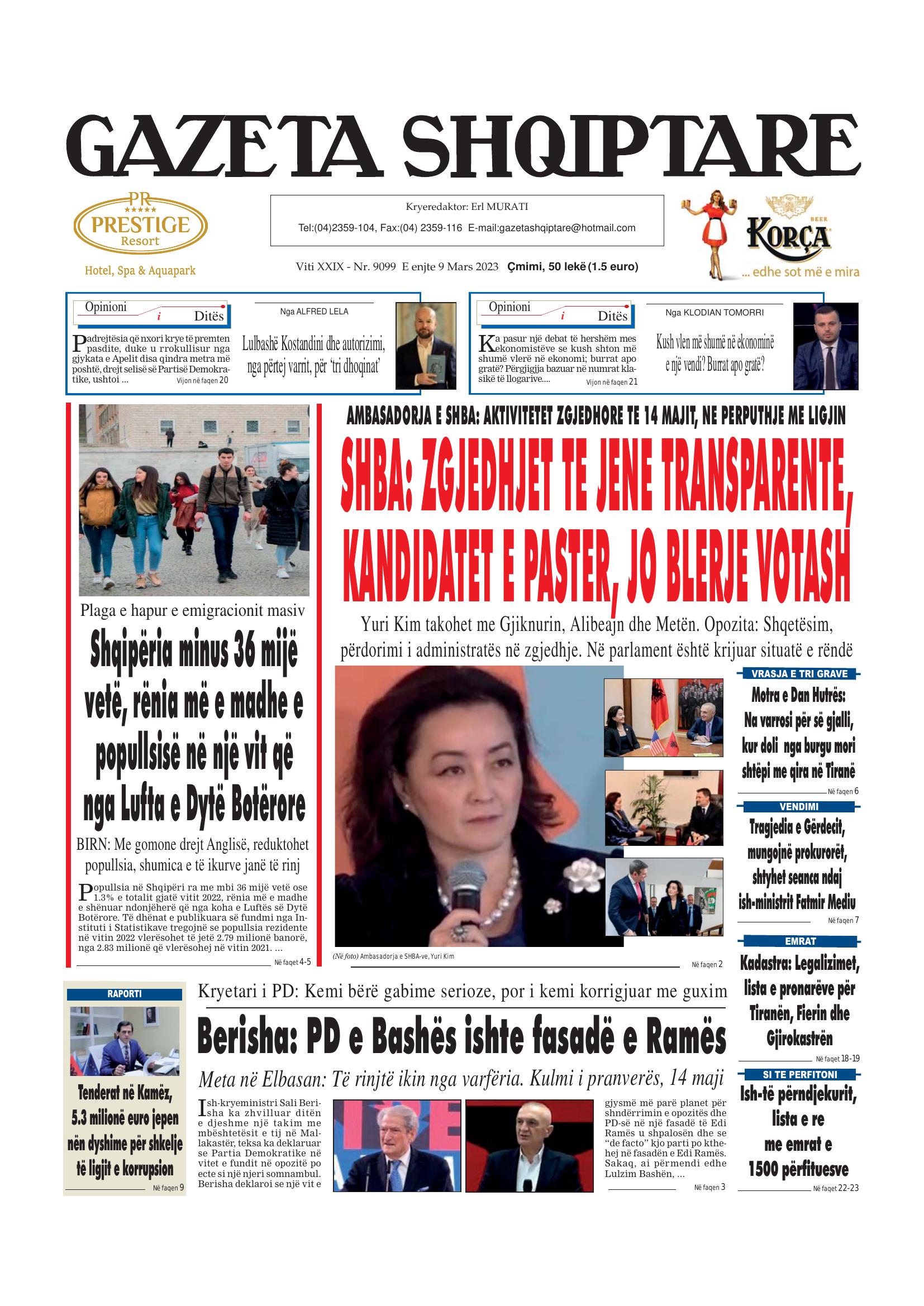 Gazeta Shqiptare 2023-03-09
