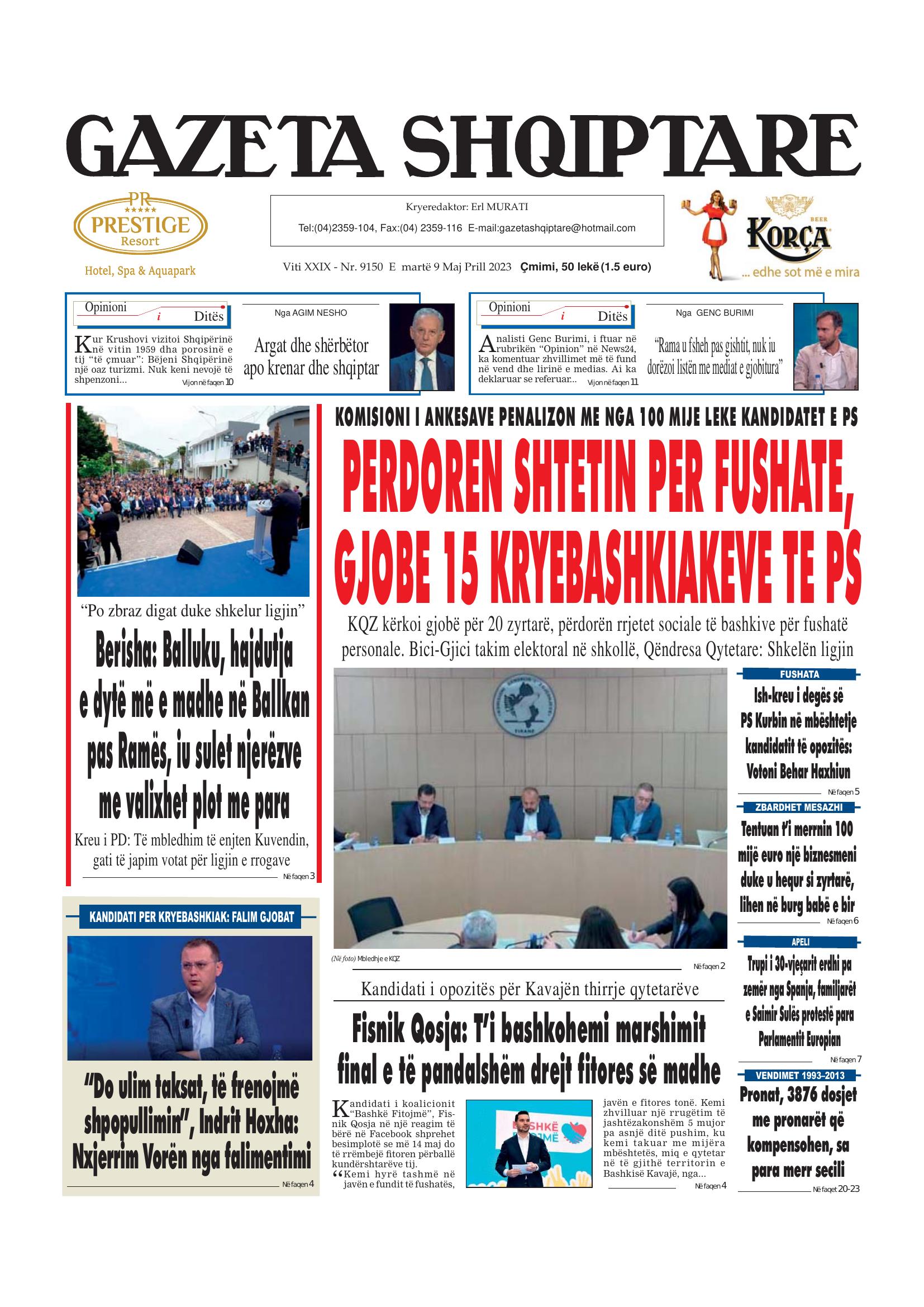 Gazeta Shqiptare 2023-05-09