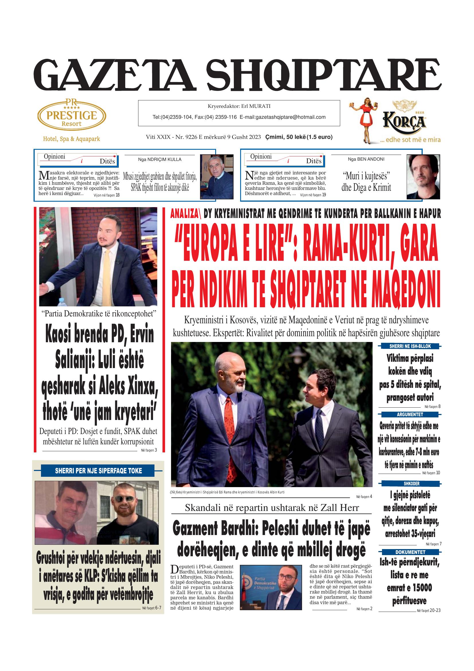 Gazeta Shqiptare 2023-08-09