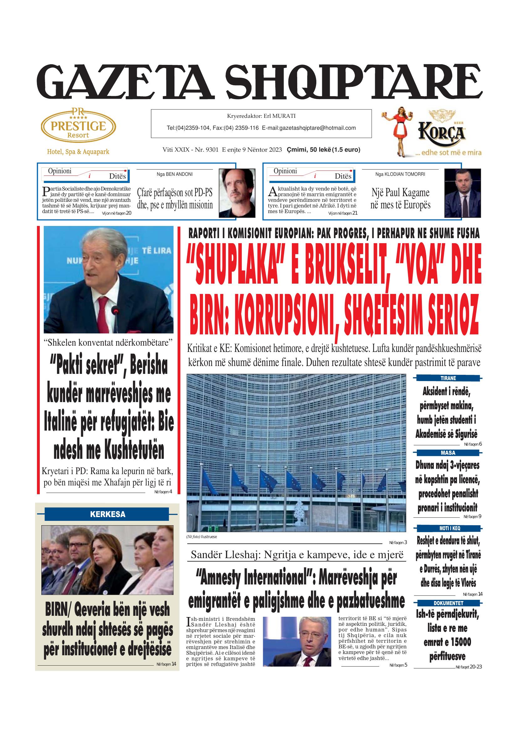 Gazeta Shqiptare 2023-11-09