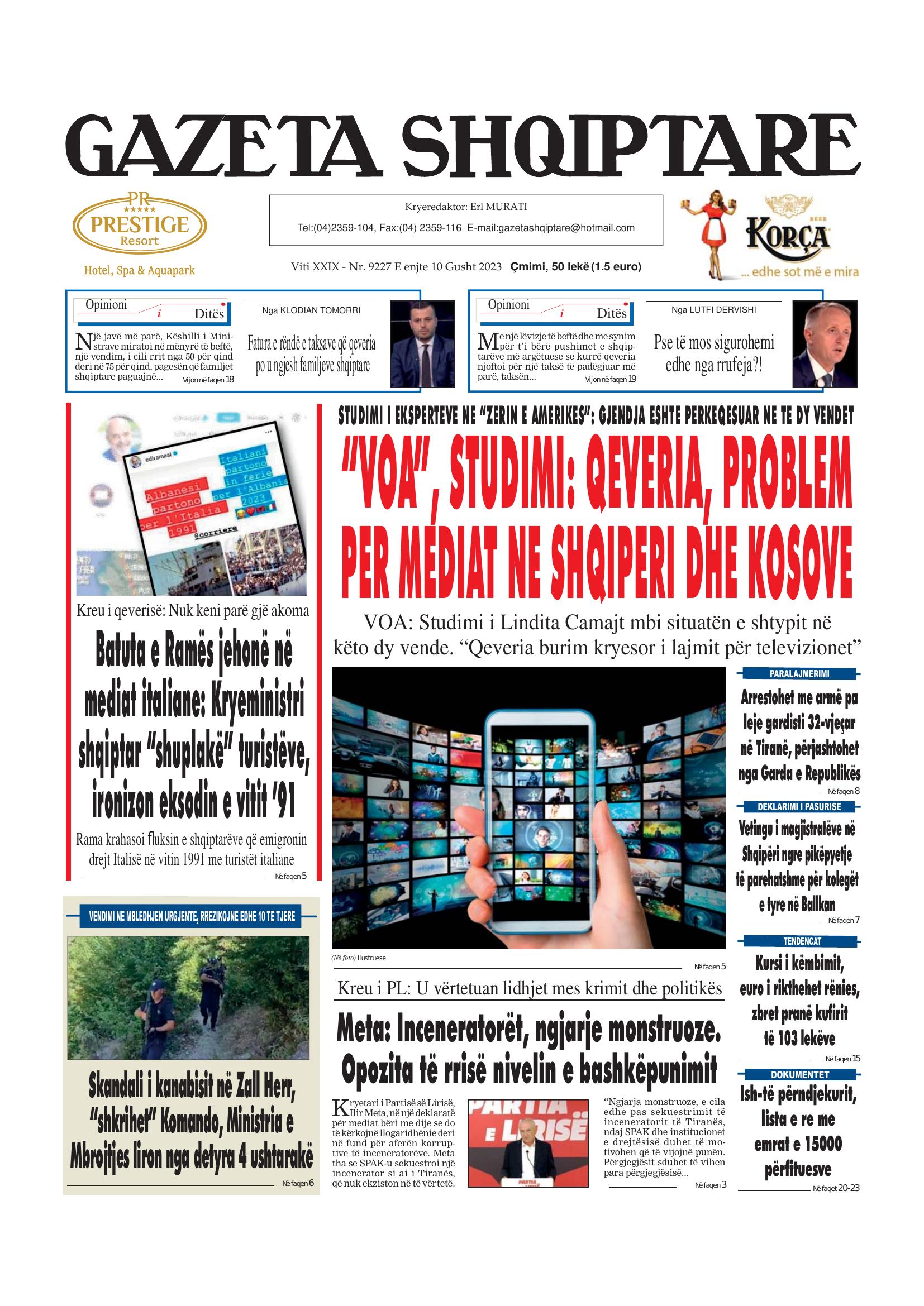 Gazeta Shqiptare 2023-08-10
