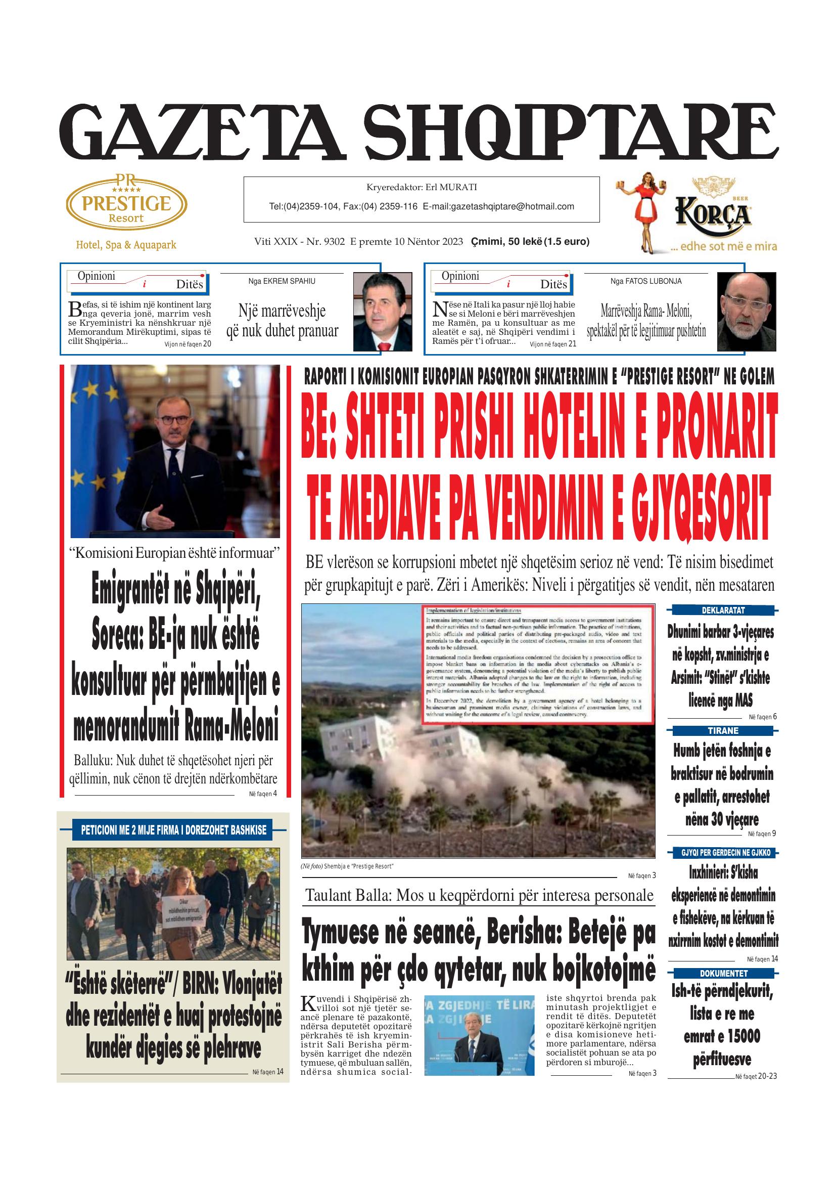 Gazeta Shqiptare 2023-11-10