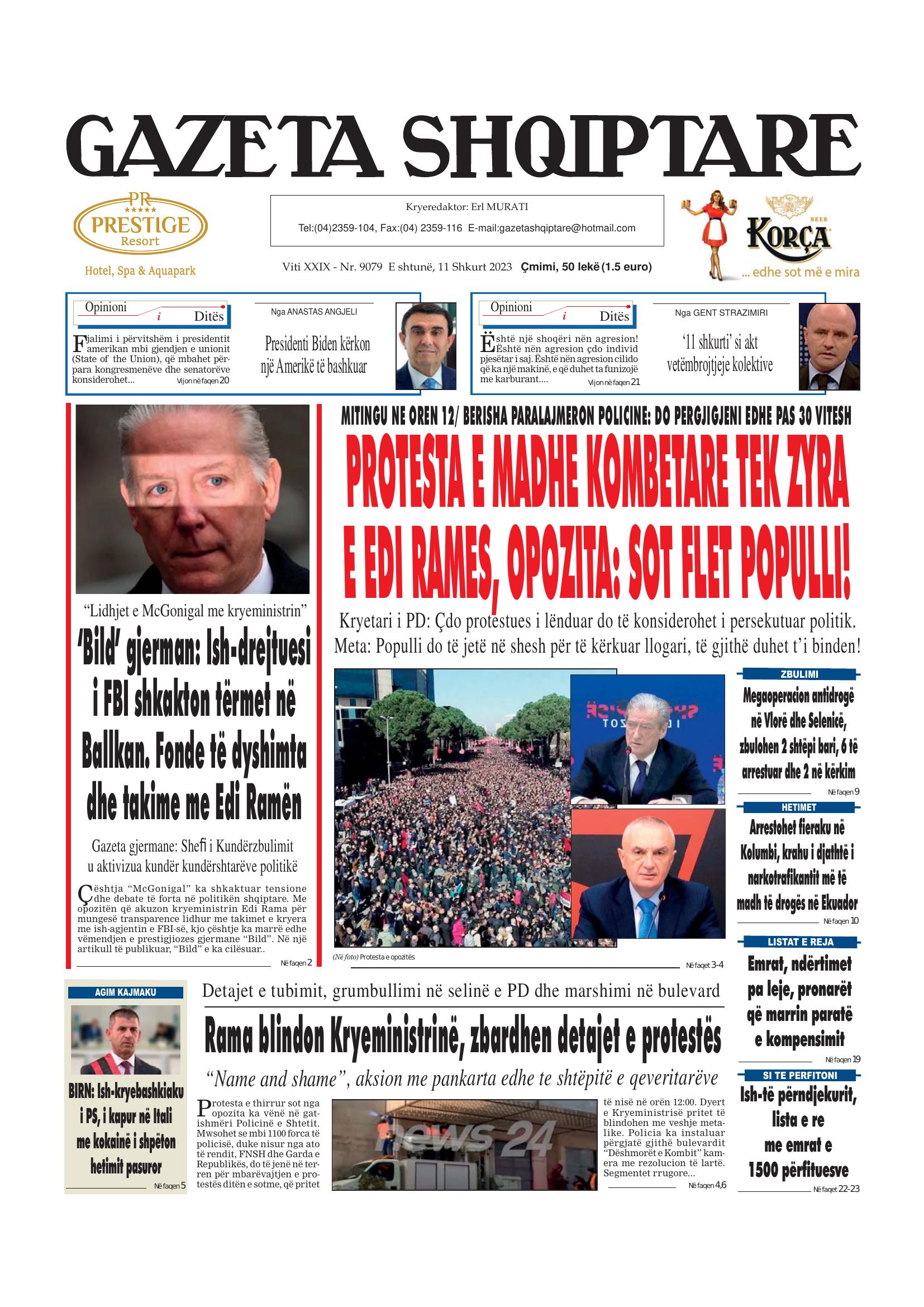 Gazeta Shqiptare 2023-02-11