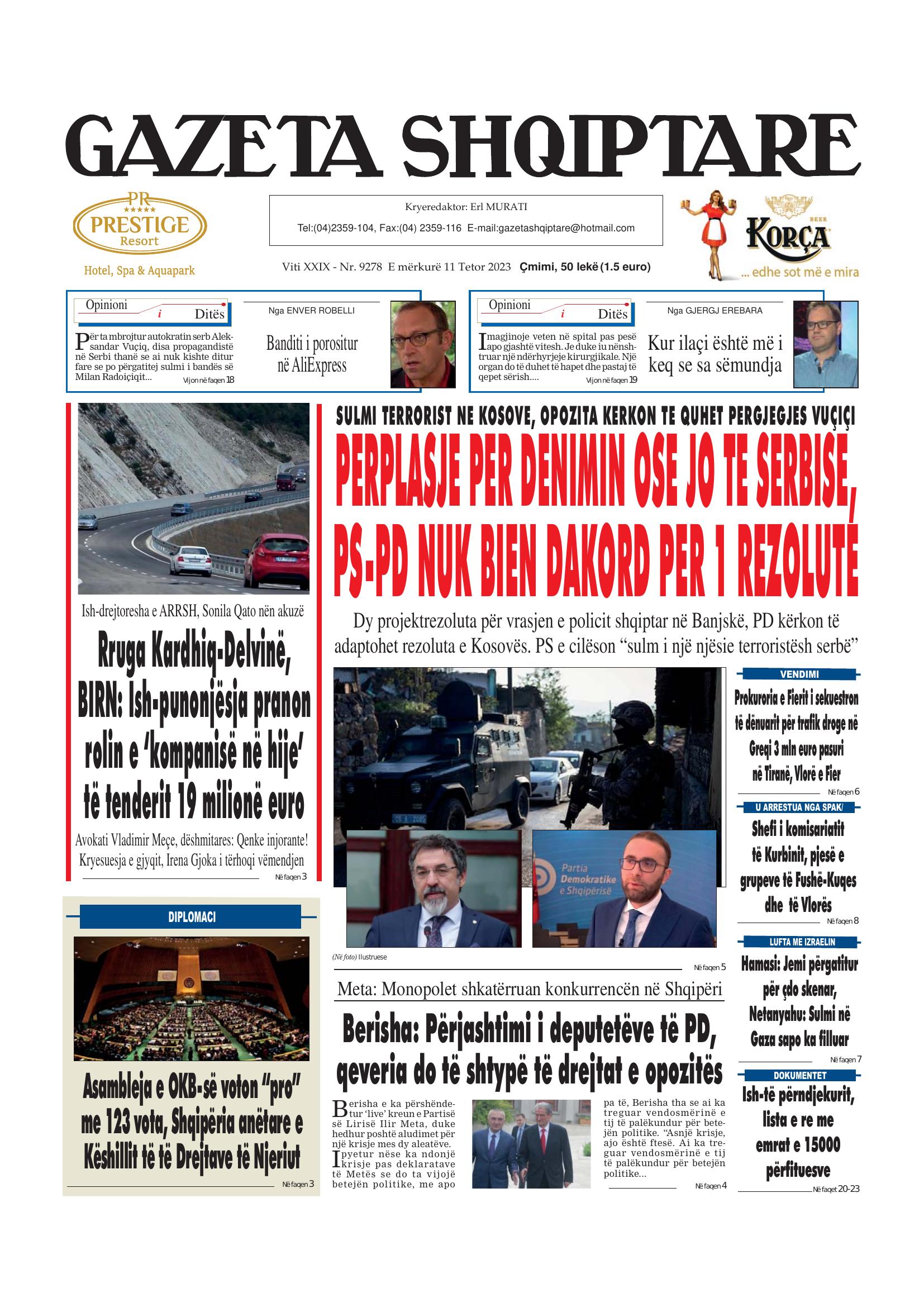 Gazeta Shqiptare 2023-10-11