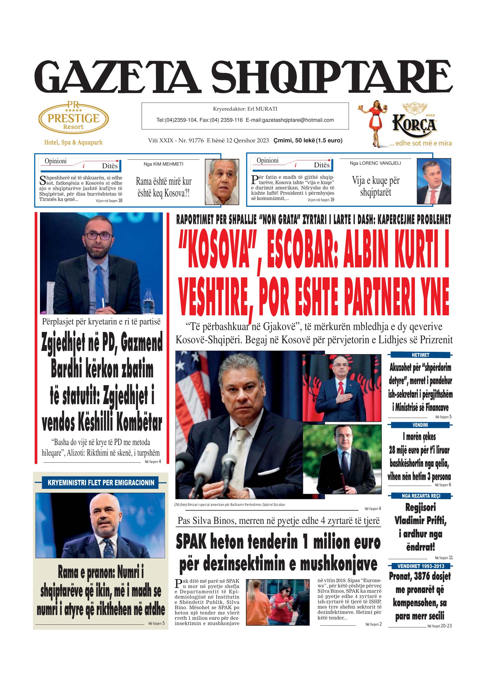 Gazeta Shqiptare 2023-06-12