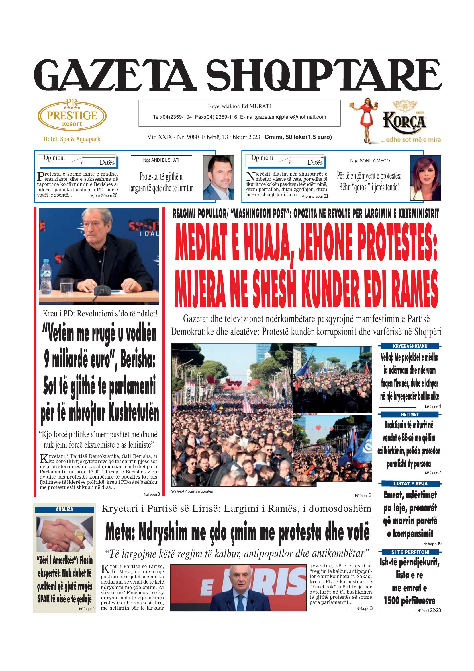 Gazeta Shqiptare 2023-02-13