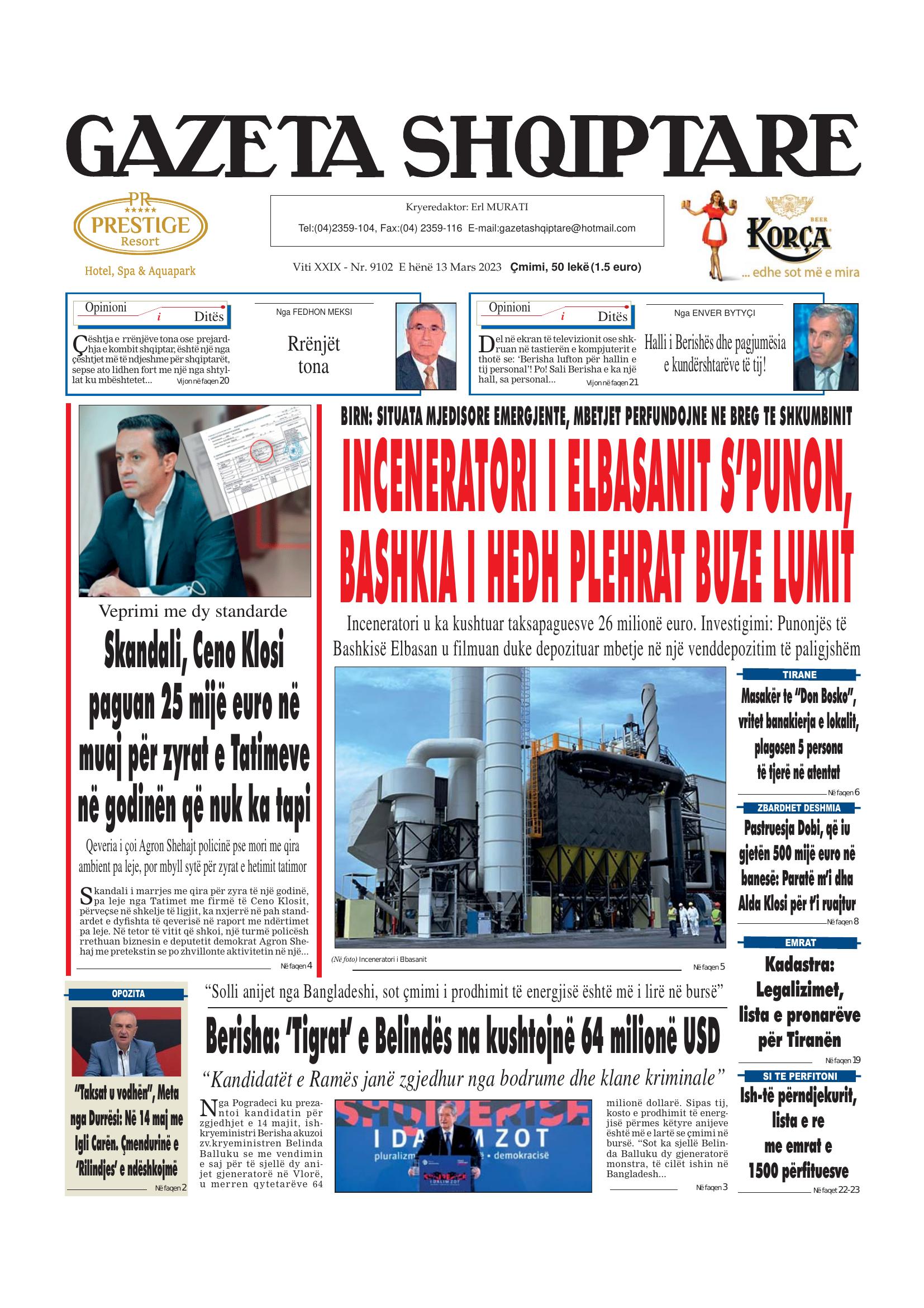 Gazeta Shqiptare 2023-03-13