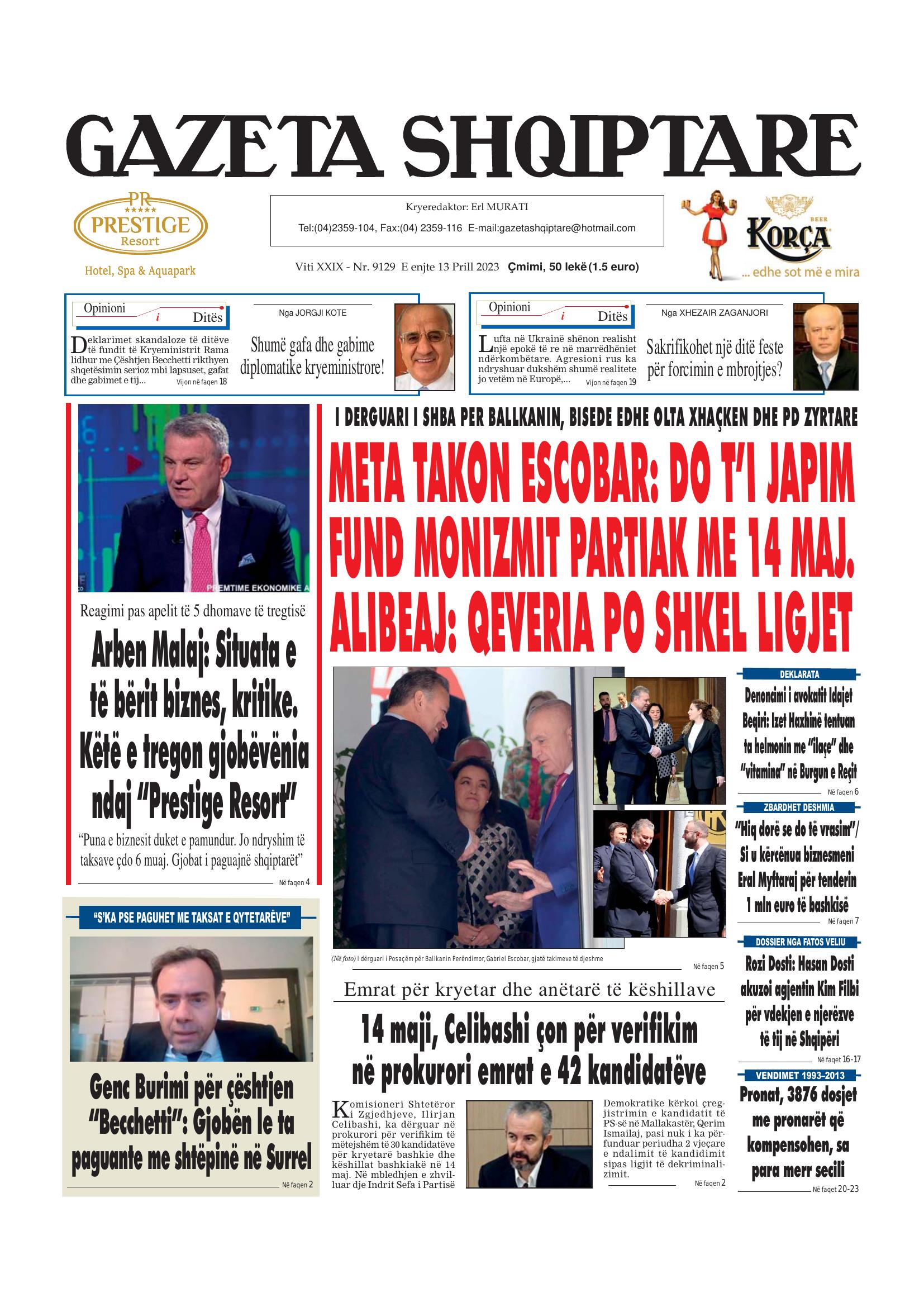 Gazeta Shqiptare 2023-04-13