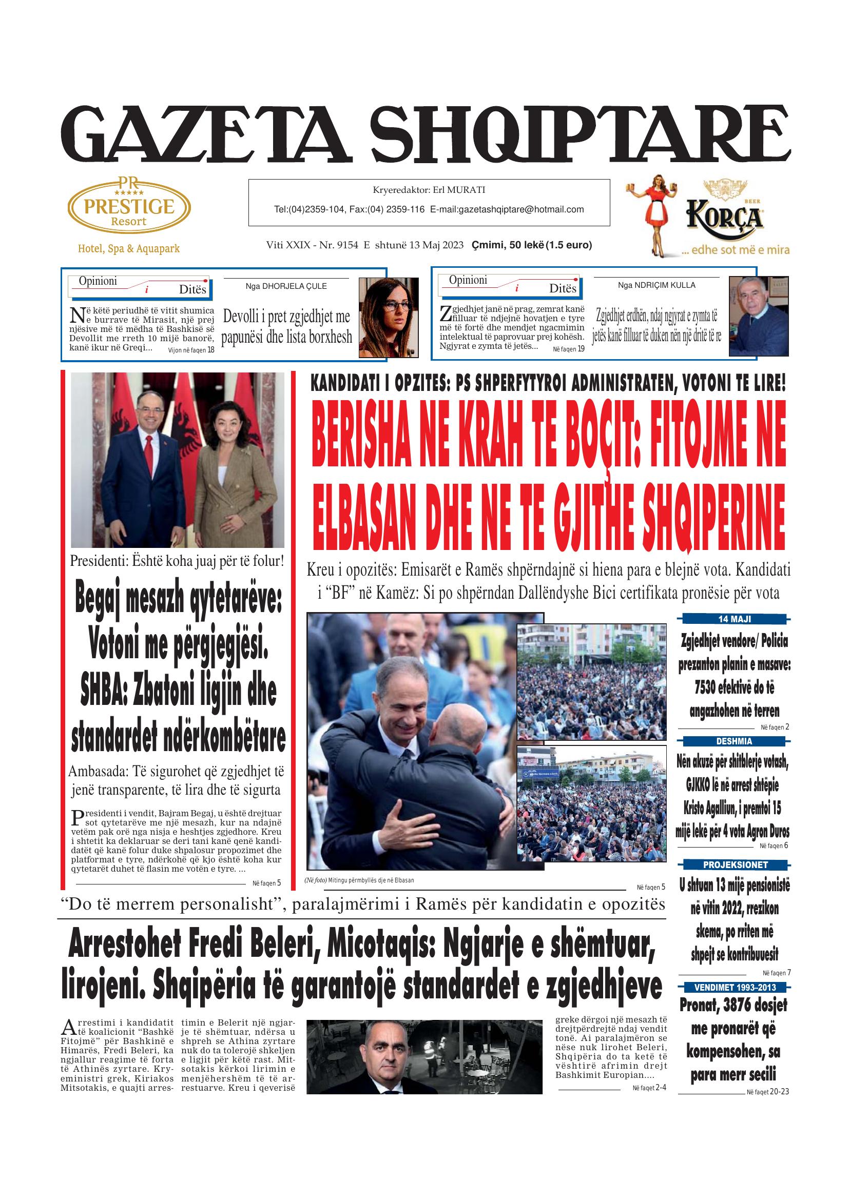 Gazeta Shqiptare 2023-05-13