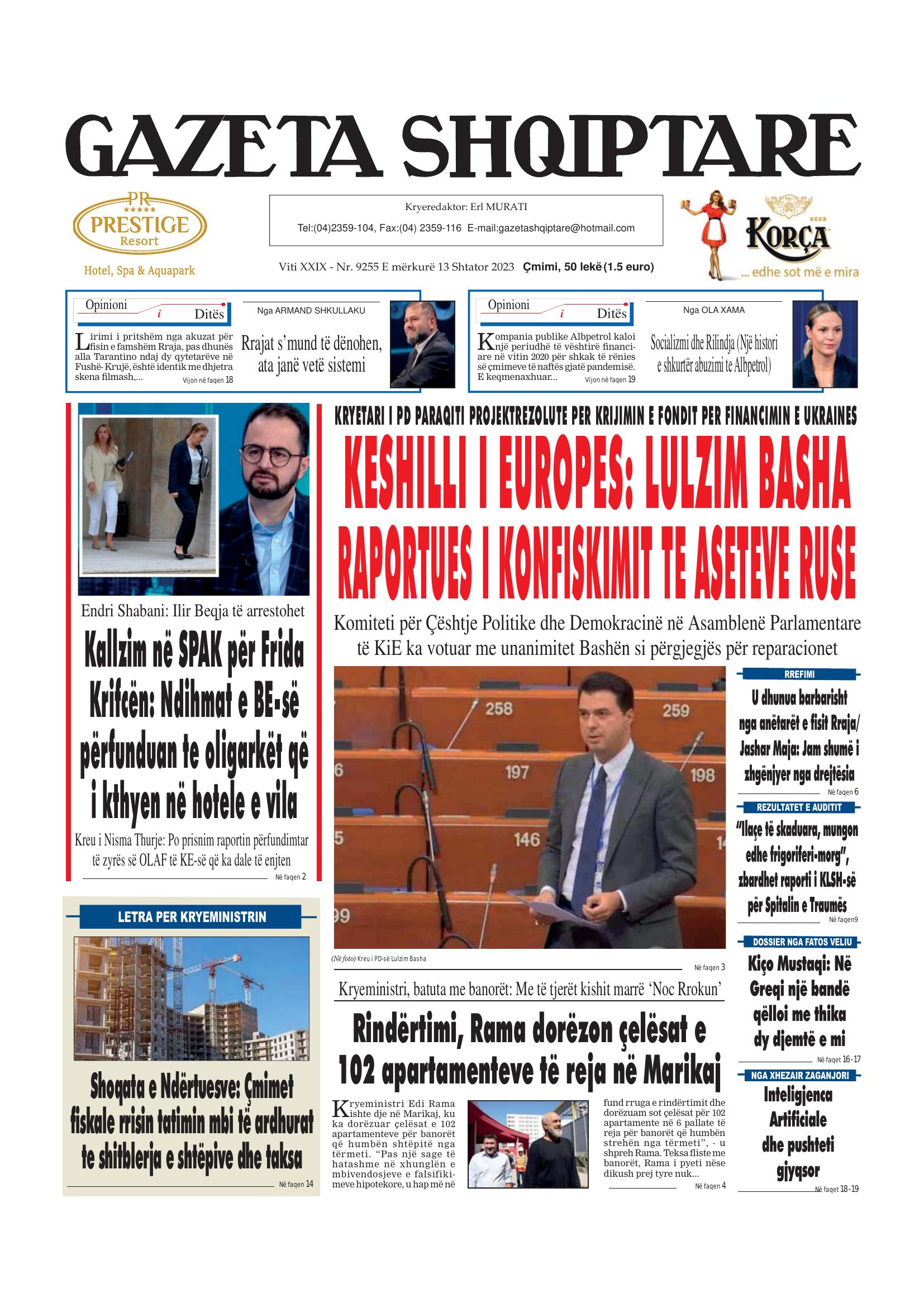 Gazeta Shqiptare 2023-09-13